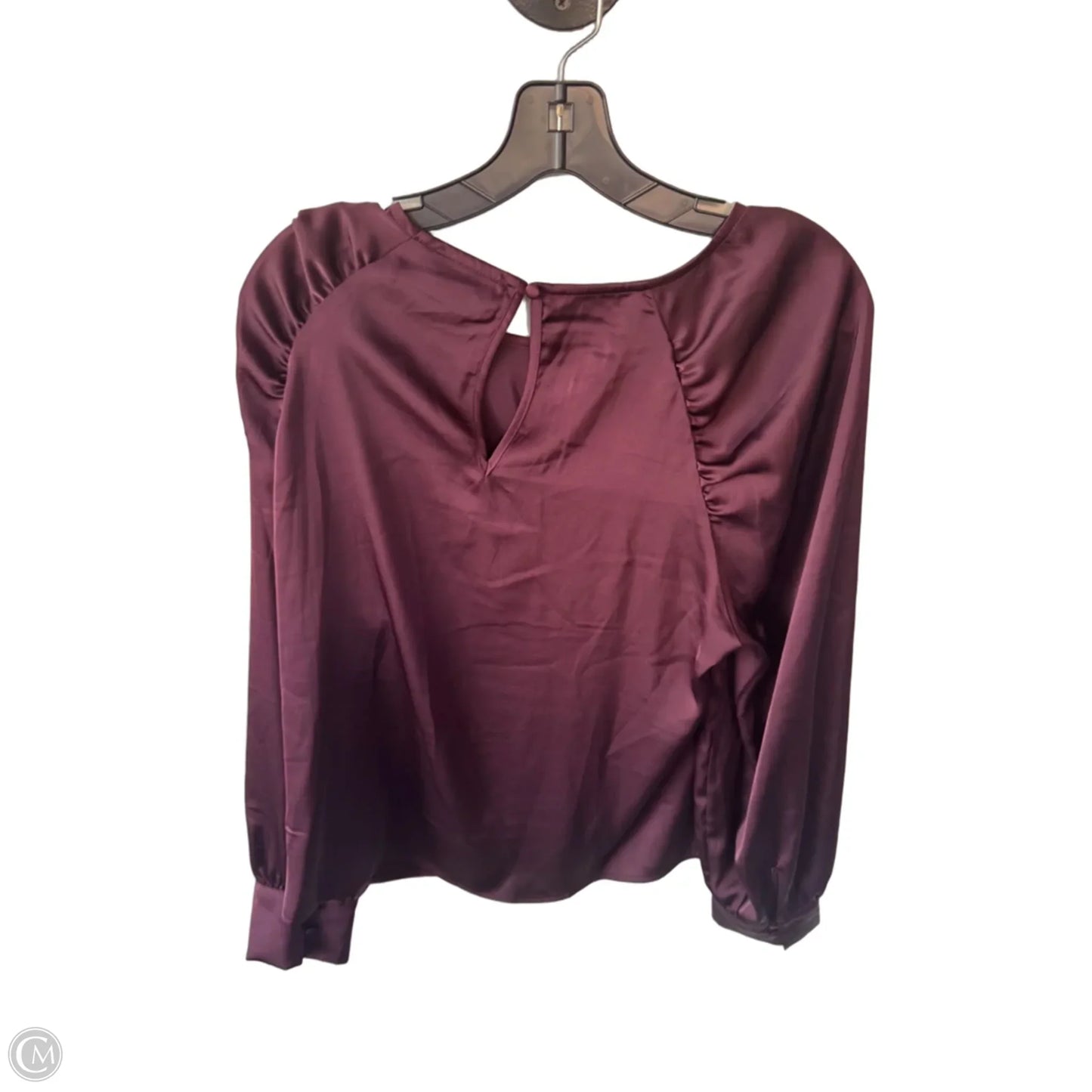 Blouse Long Sleeve By Evereve In Purple, Size: Large