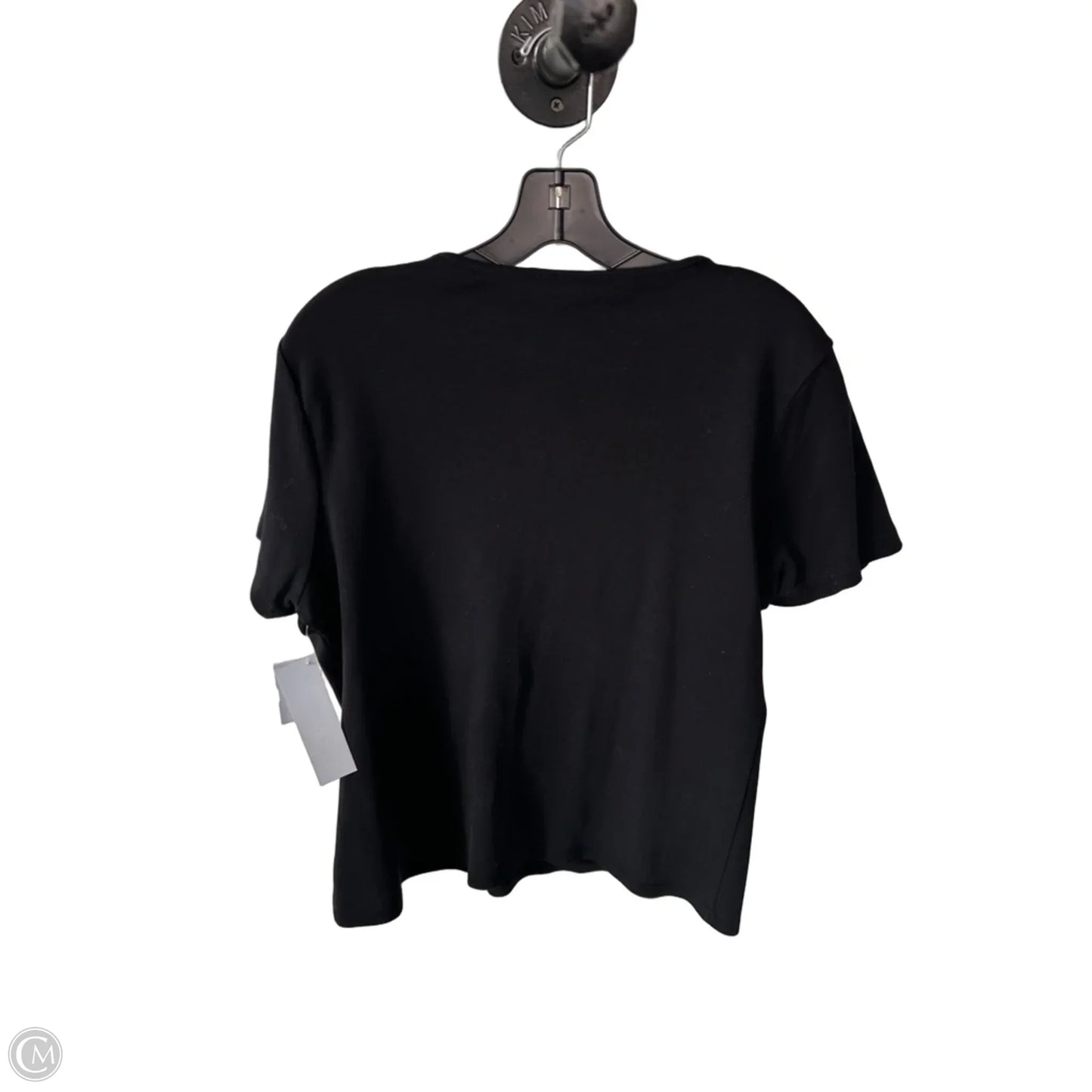 Top Short Sleeve By Jm Collections In Black & White, Size: L