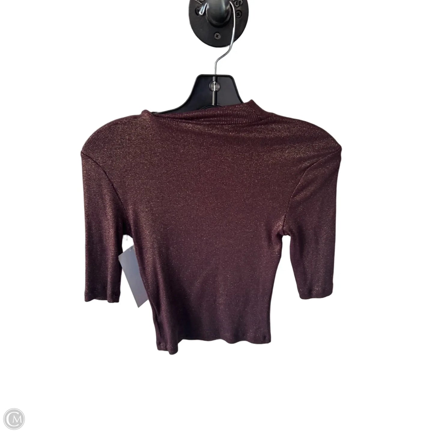 Top Short Sleeve By Express In Purple, Size: Xs