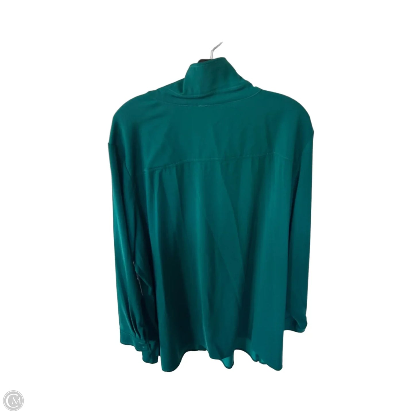 Blouse Long Sleeve By Susan Graver In Green, Size: 2x
