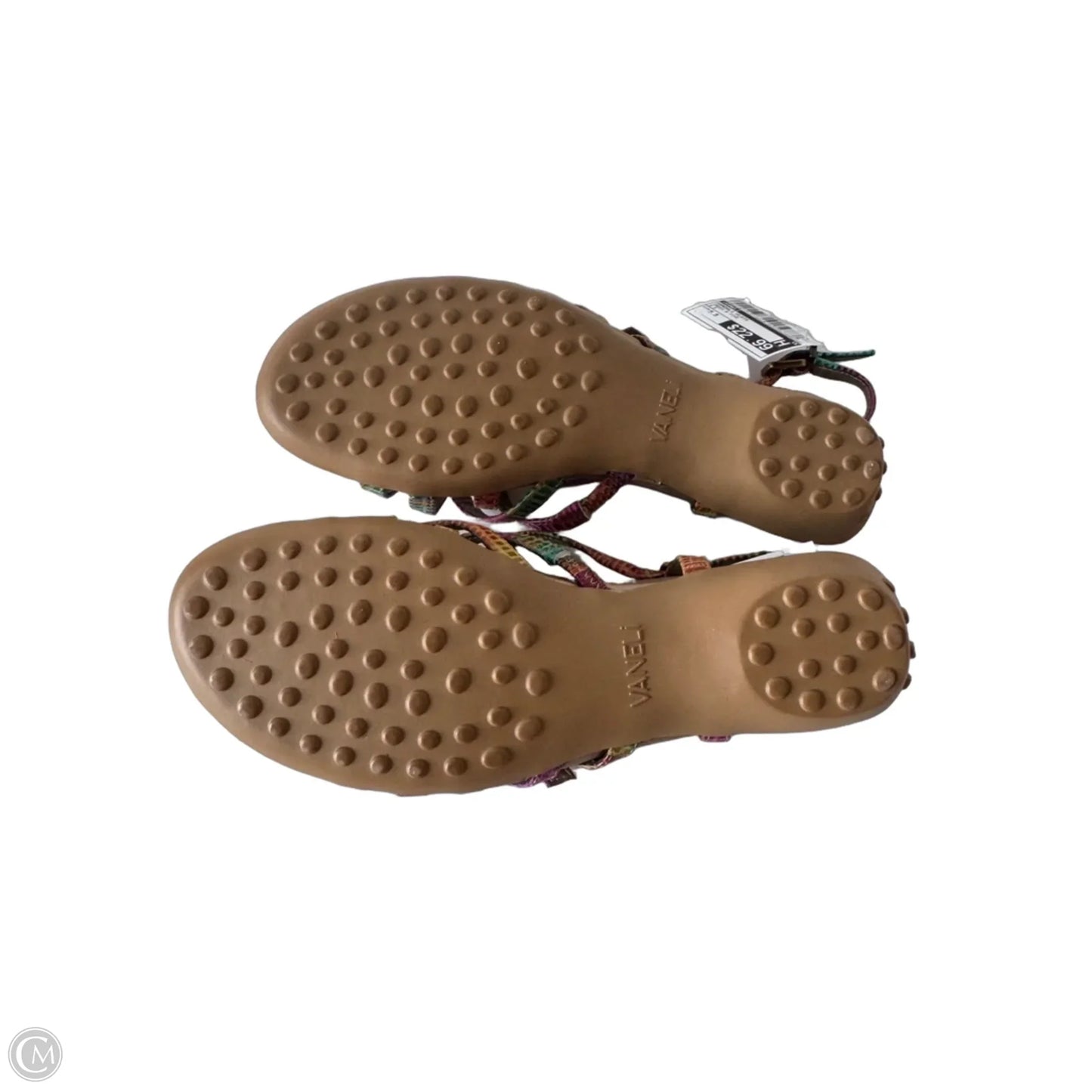 Sandals Flats By Vaneli In Green & Pink, Size: 5.5