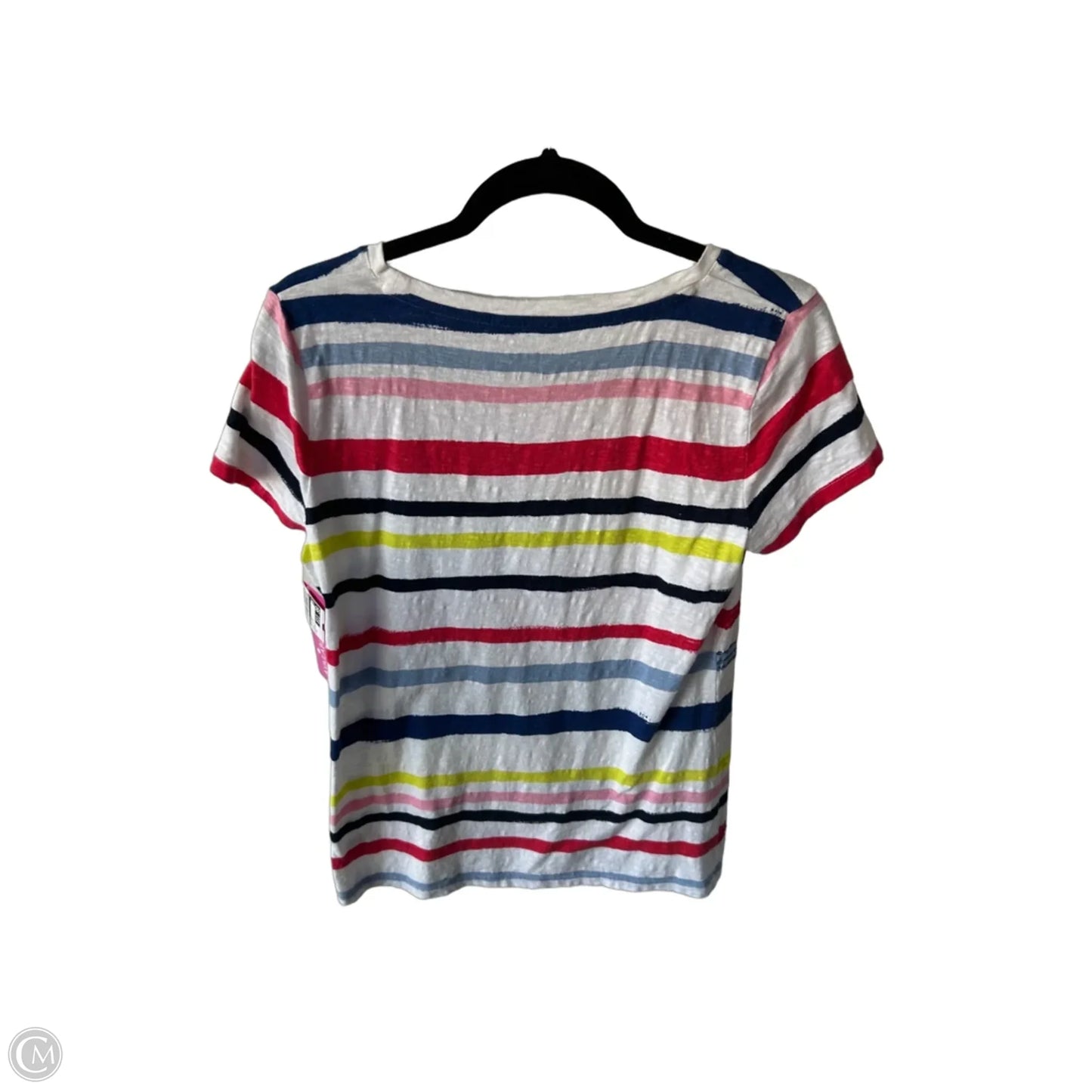 Top Short Sleeve Basic By Talbots In Red & White, Size: S