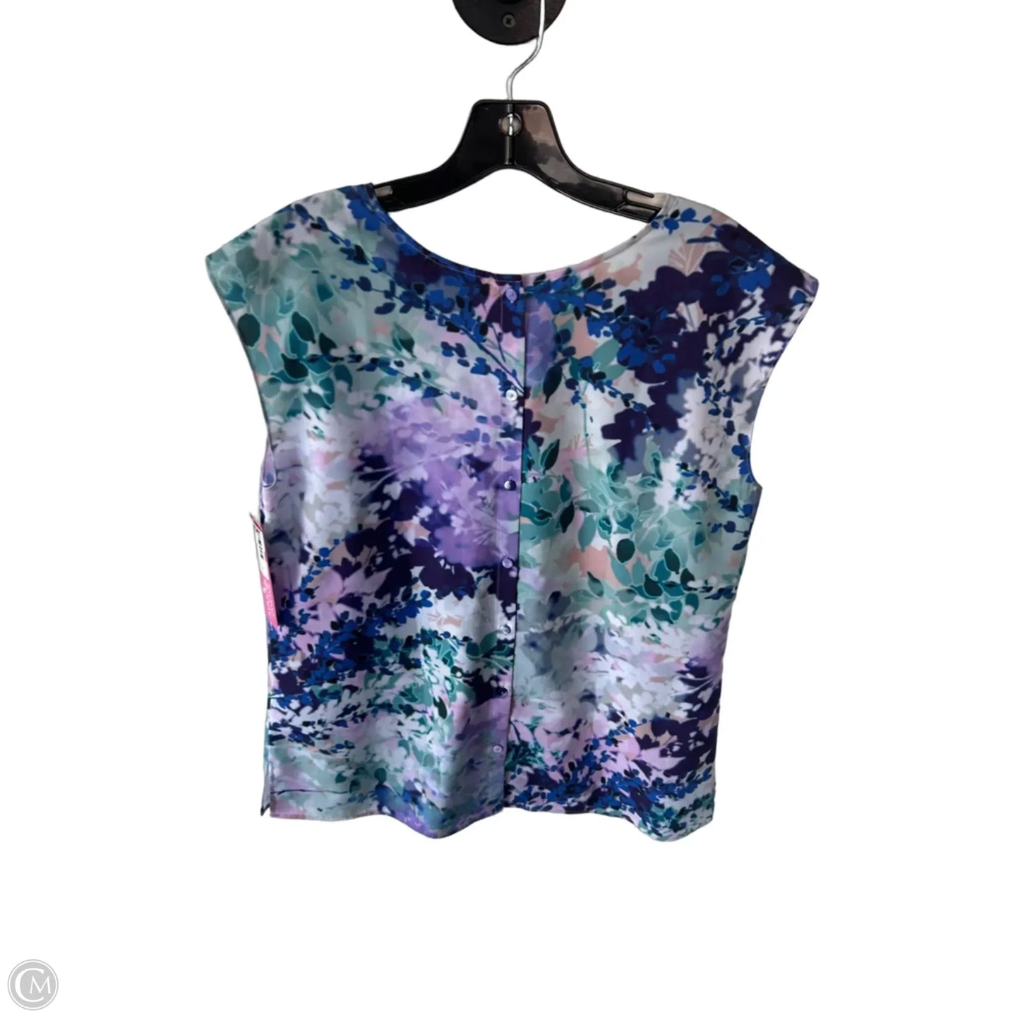 Blouse Sleeveless By Talbots In Blue & Purple, Size: L