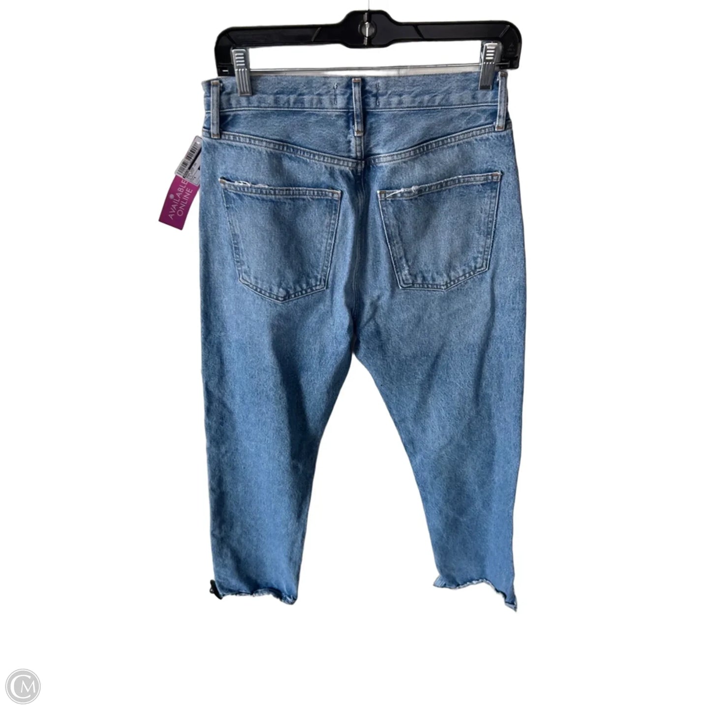 Jeans Wide Leg By Agolde In Blue Denim, Size: 4