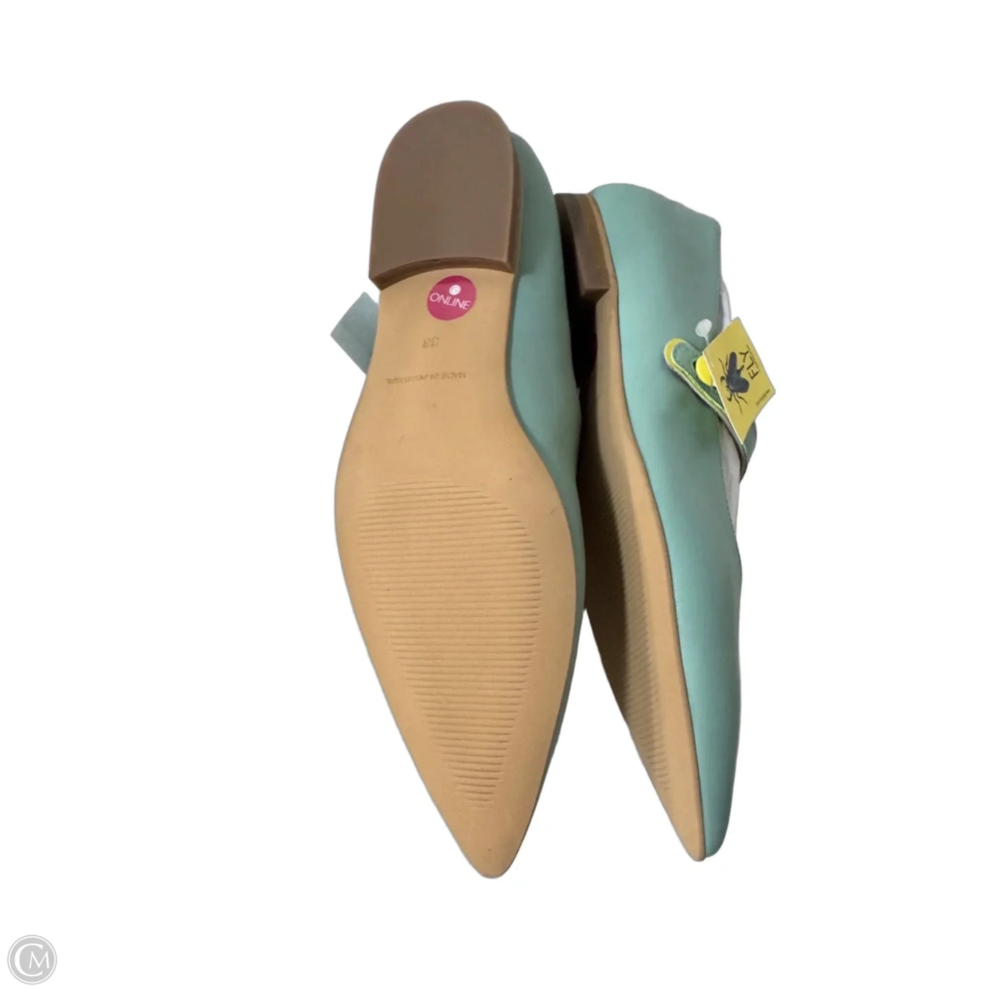 Shoes Flats By Fly London In Green & Yellow, Size: 7.5