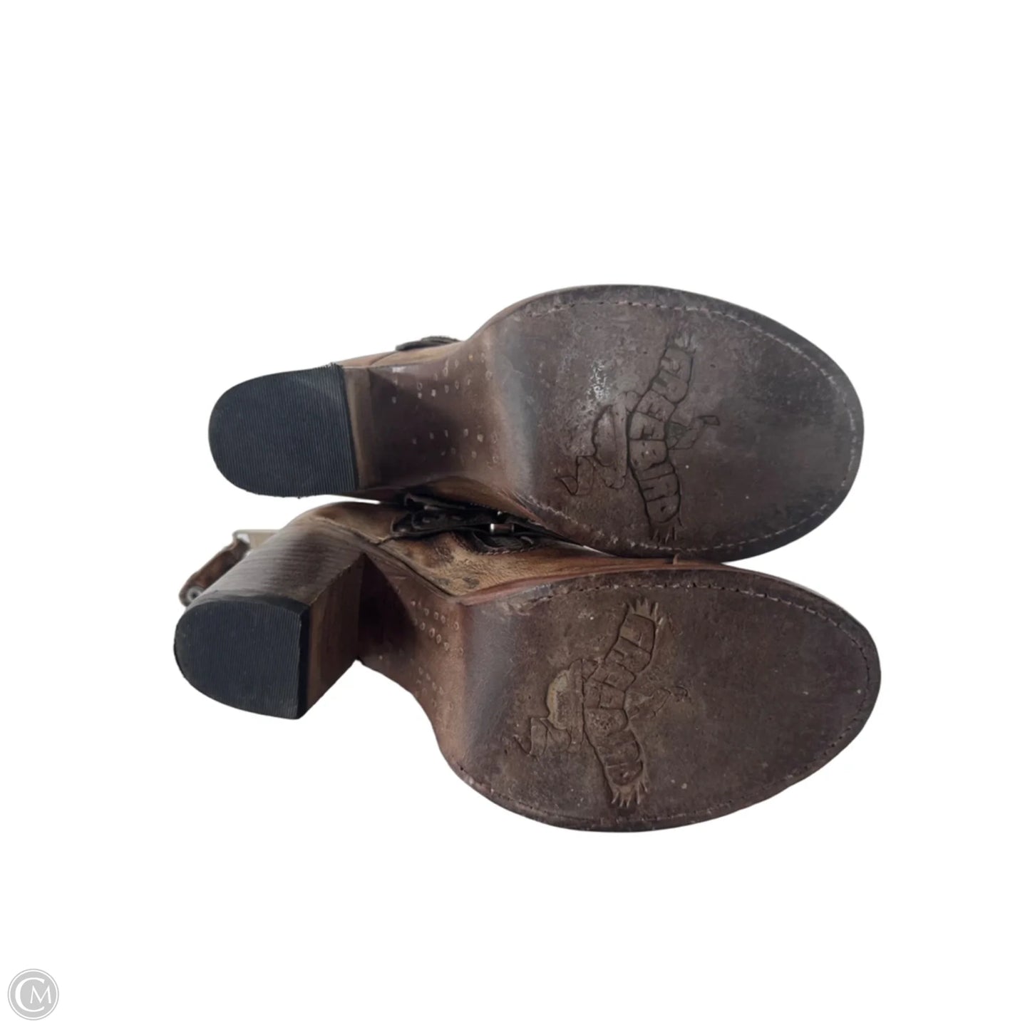 Boots Mid-calf Heels By Freebird In Copper, Size: 8