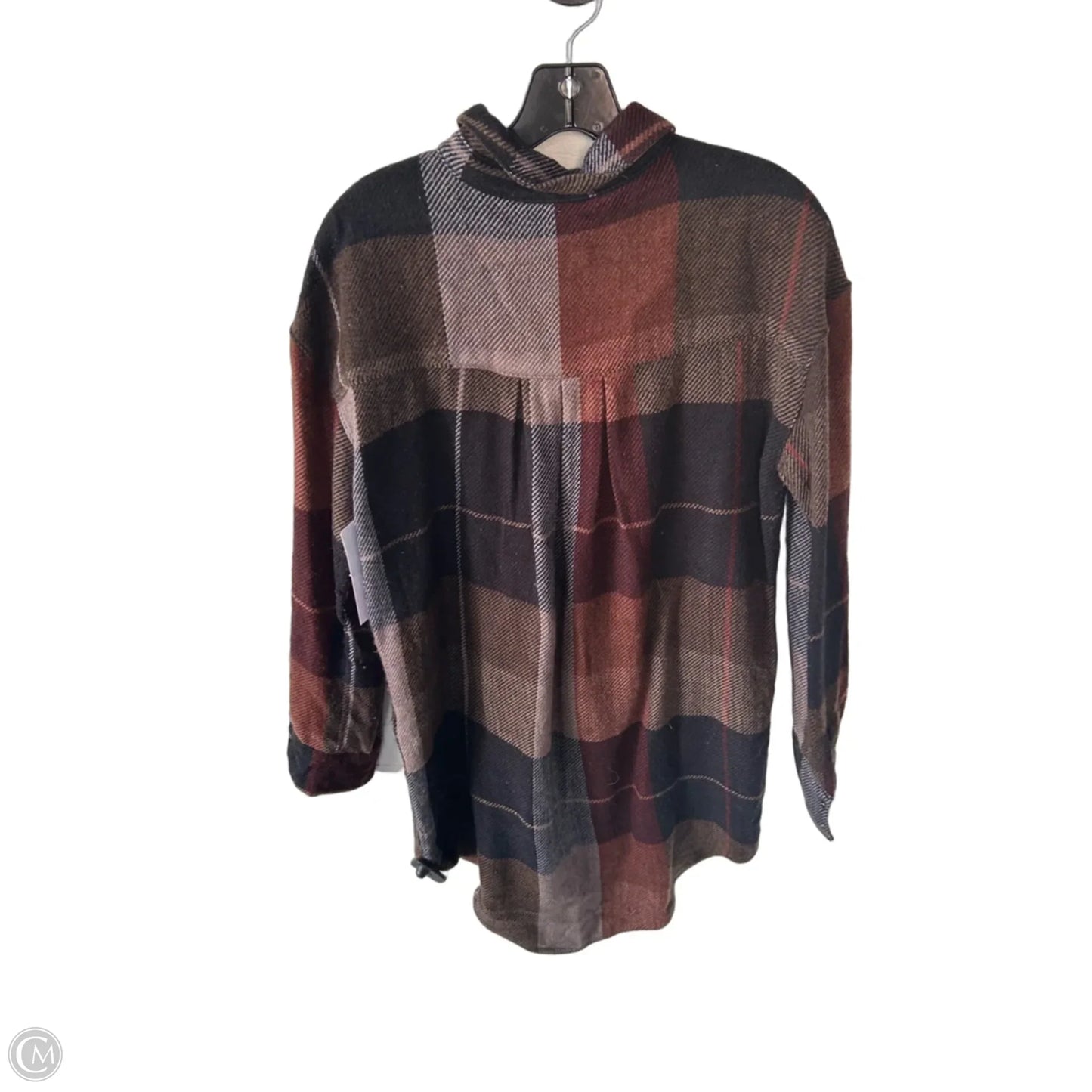 Jacket Shirt By Free People In Black & Brown, Size: L