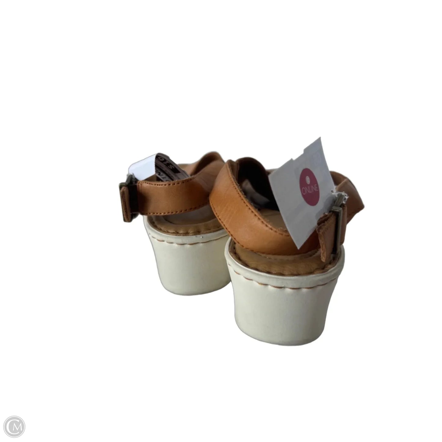 Sandals Heels Wedge By Boc In Tan, Size: 9