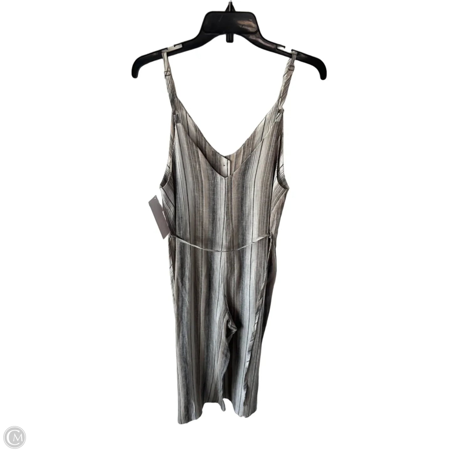 Jumpsuit By Clothes Mentor In Tan & White, Size: M