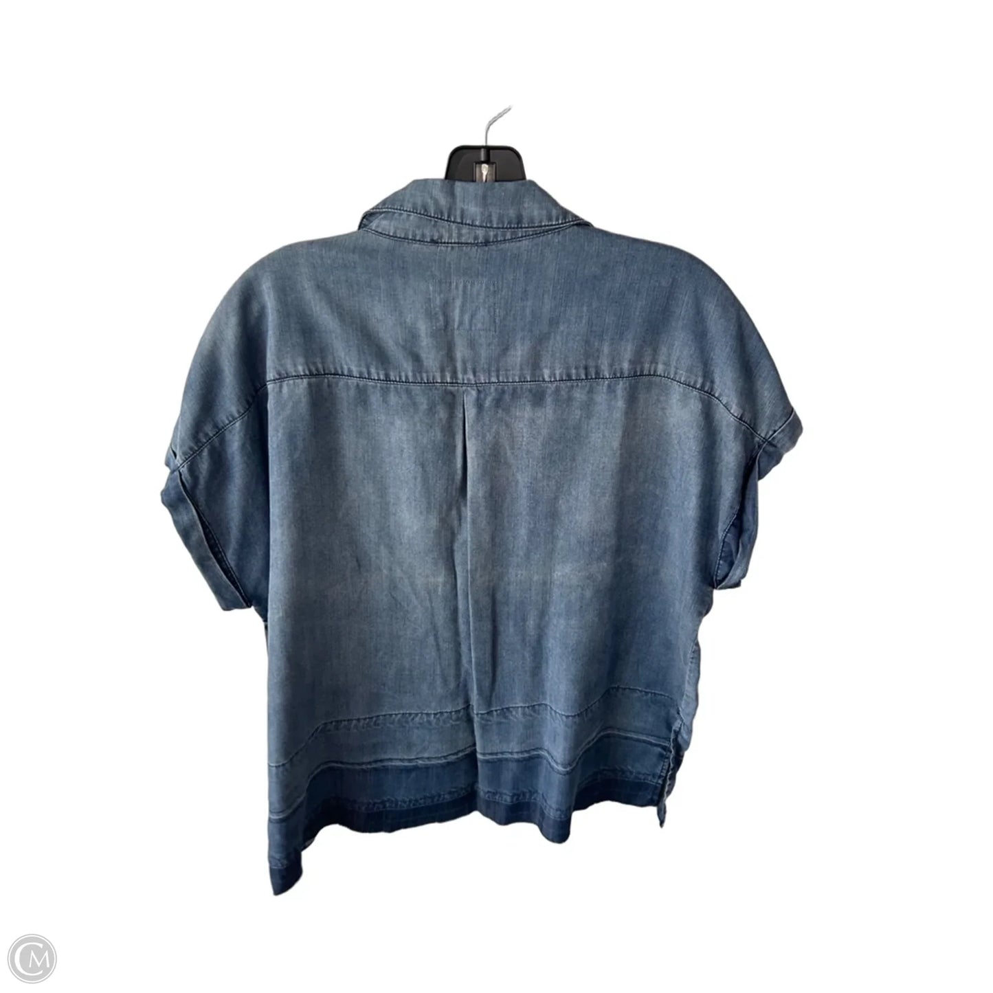 Top Short Sleeve By Rails In Blue Denim, Size: L