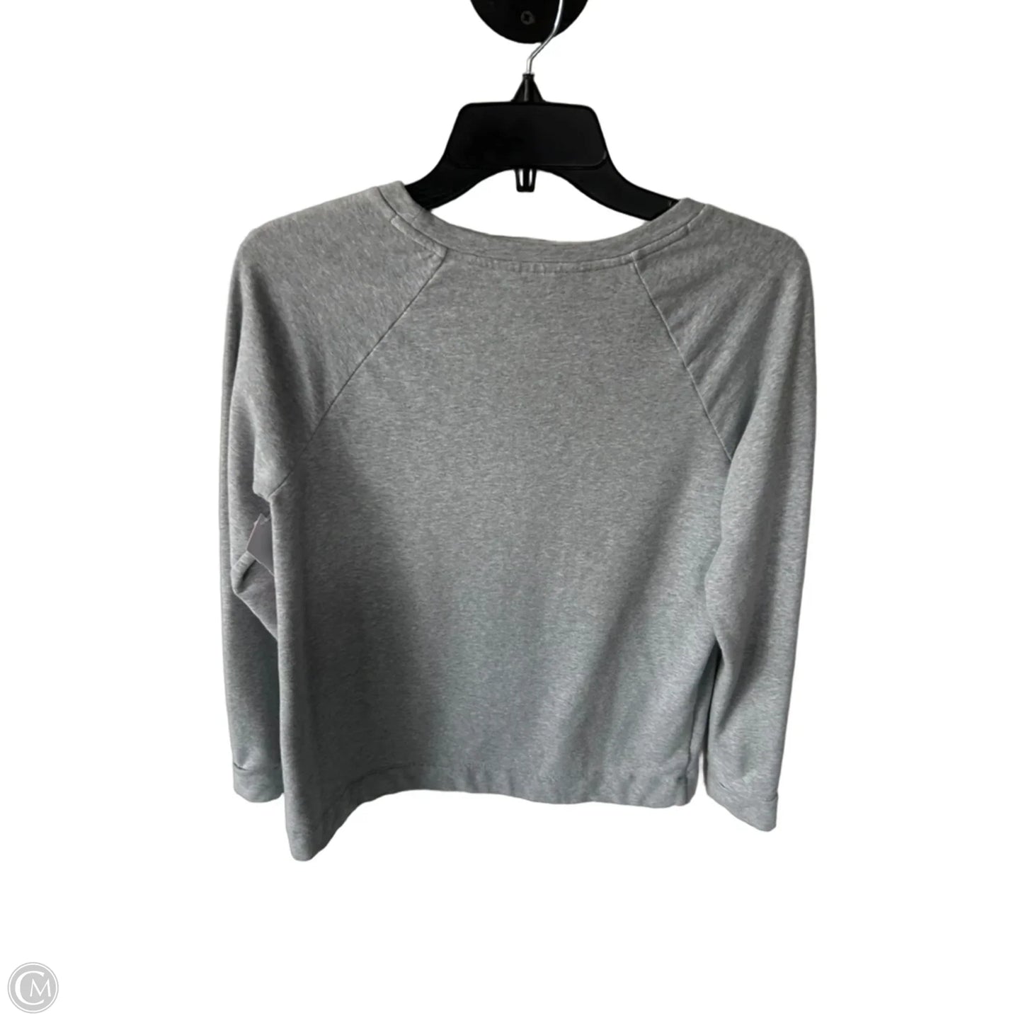 Sweatshirt Crewneck By Loft In Grey & White, Size: S