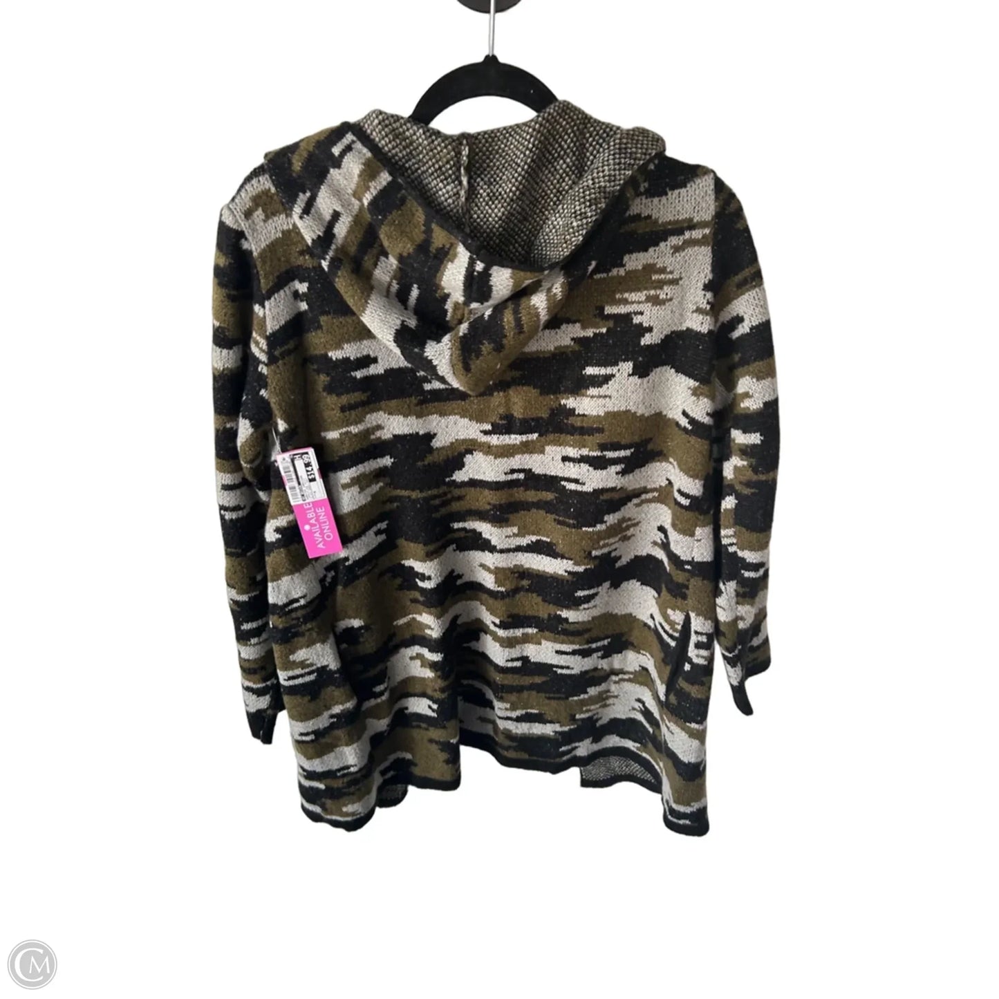 Sweater Cardigan By By Design In Camouflage Print, Size: M