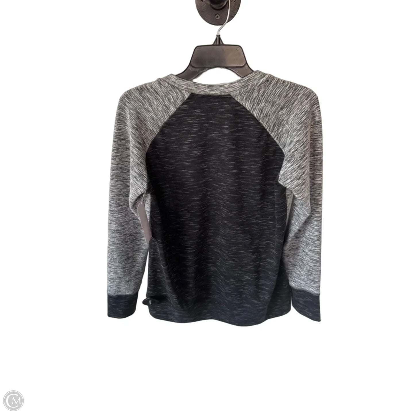 Athletic Sweatshirt Crewneck By Athleta In Black & White, Size: M