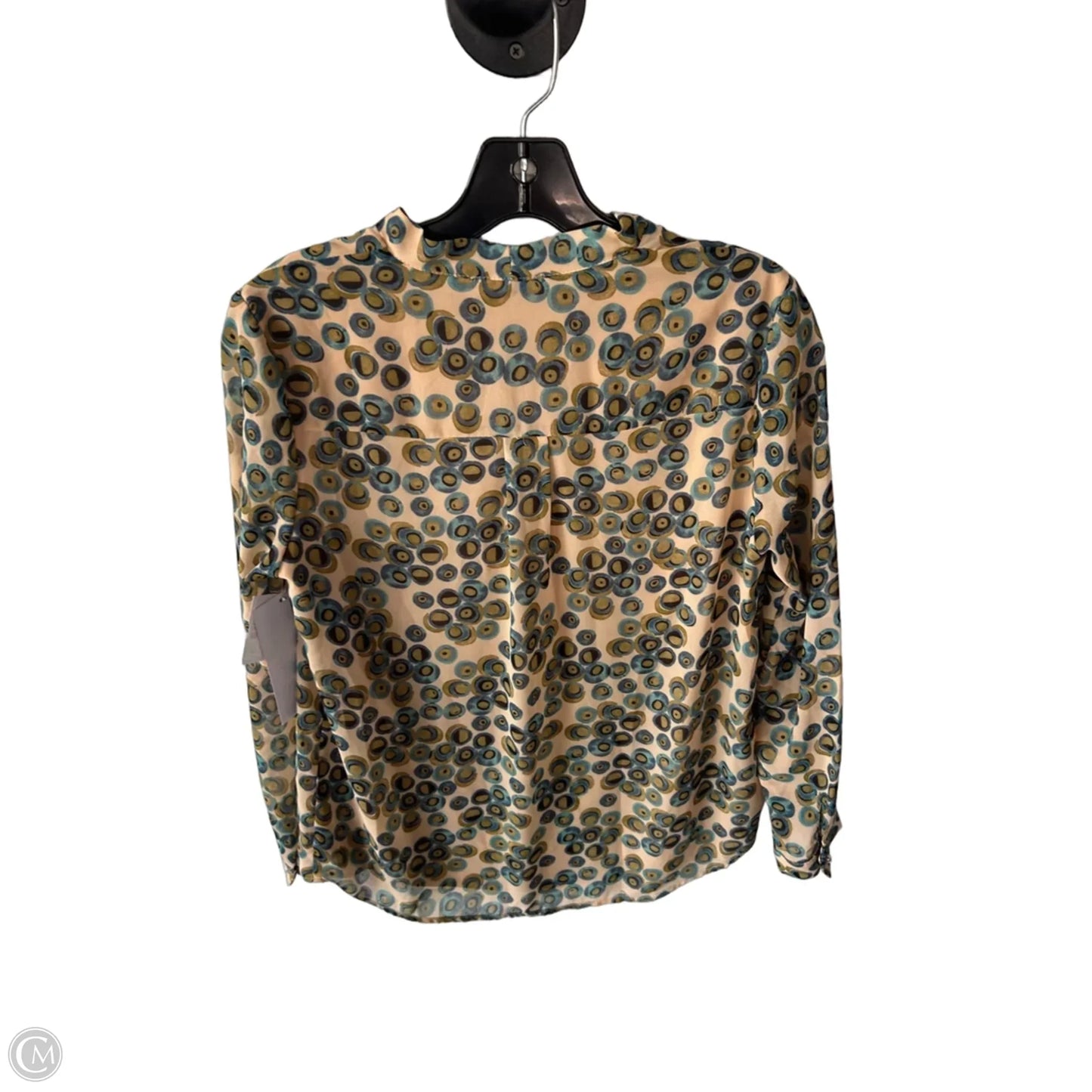 Blouse Long Sleeve By Adrianna Papell In Tan, Size: Xs