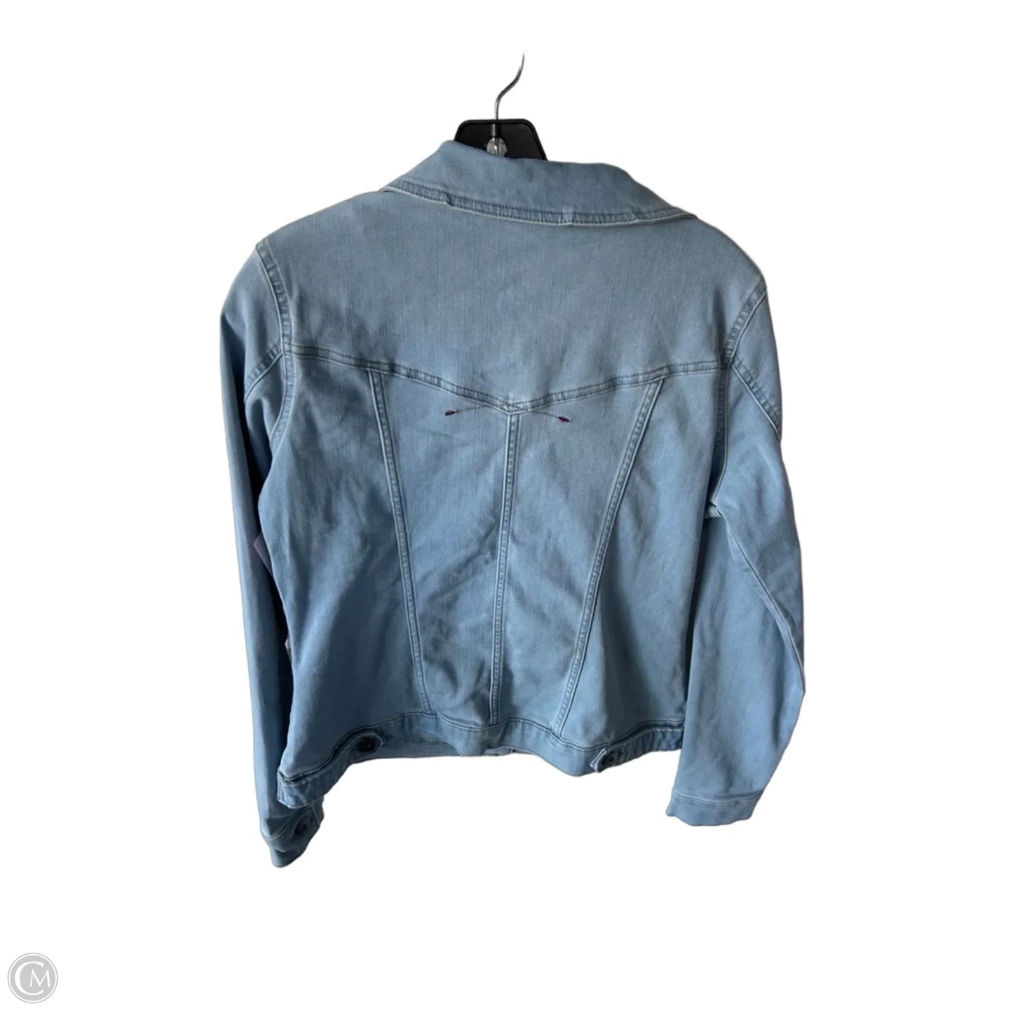 Jacket Denim By Wrangler In Blue Denim, Size: M