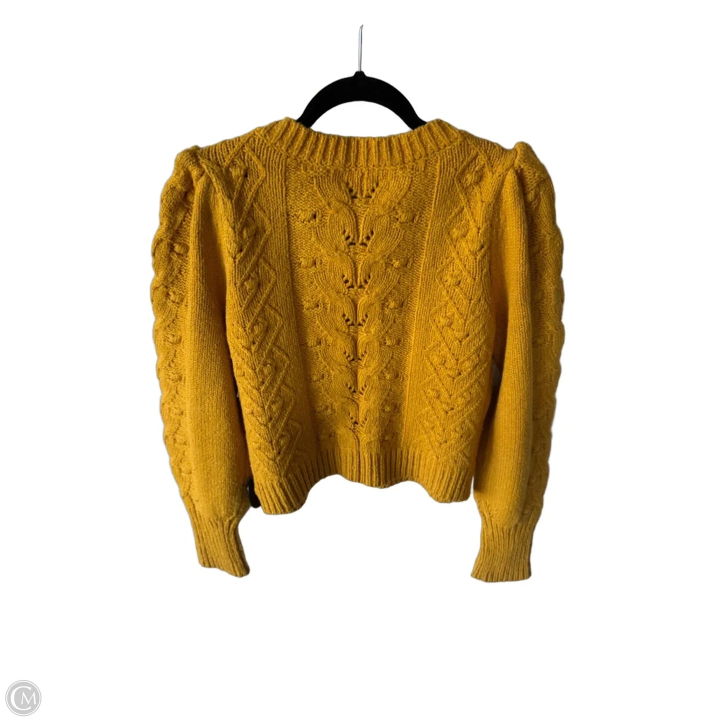 Sweater Cardigan By Anthropologie In Gold, Size: M