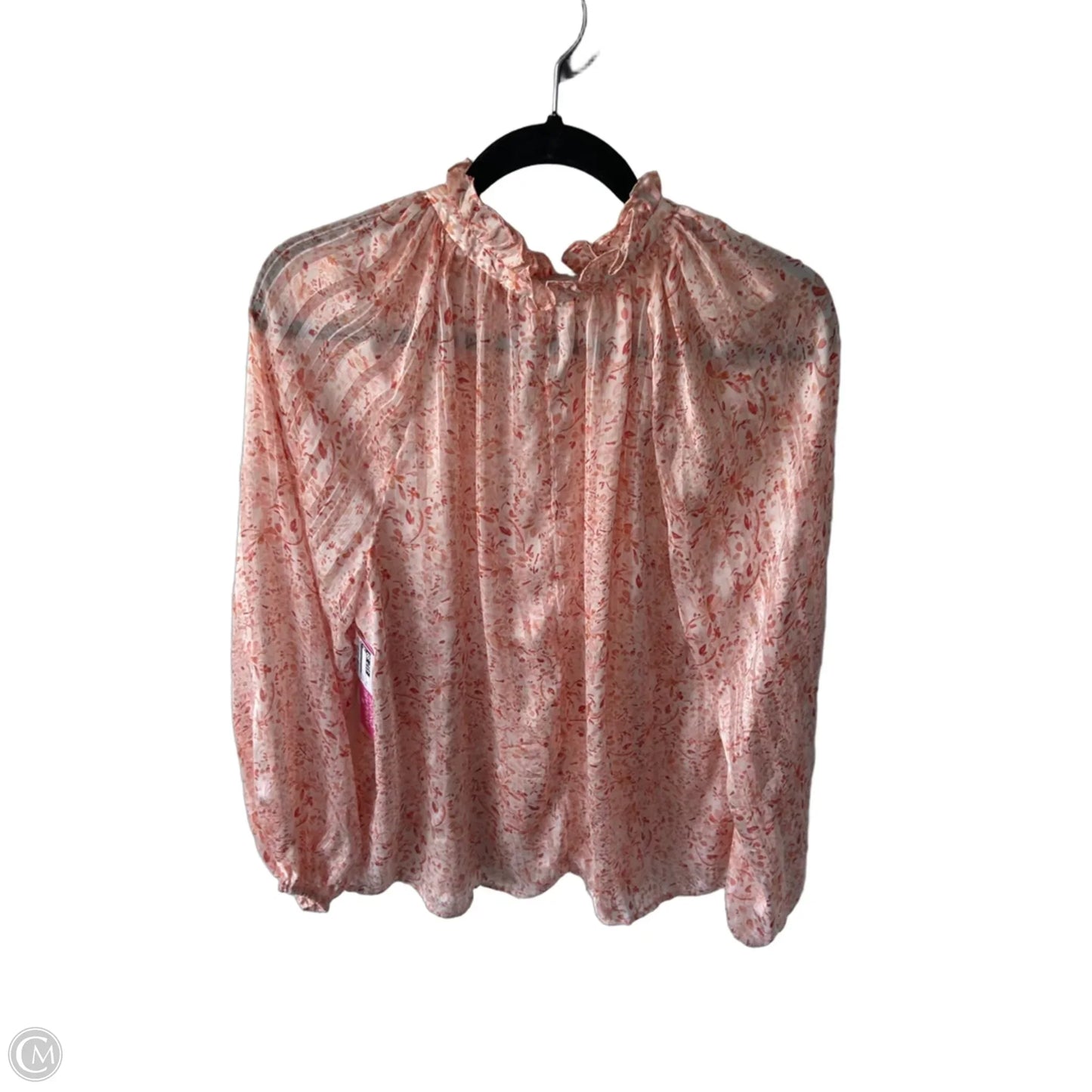 Blouse Long Sleeve By H&m In Orange, Size: M