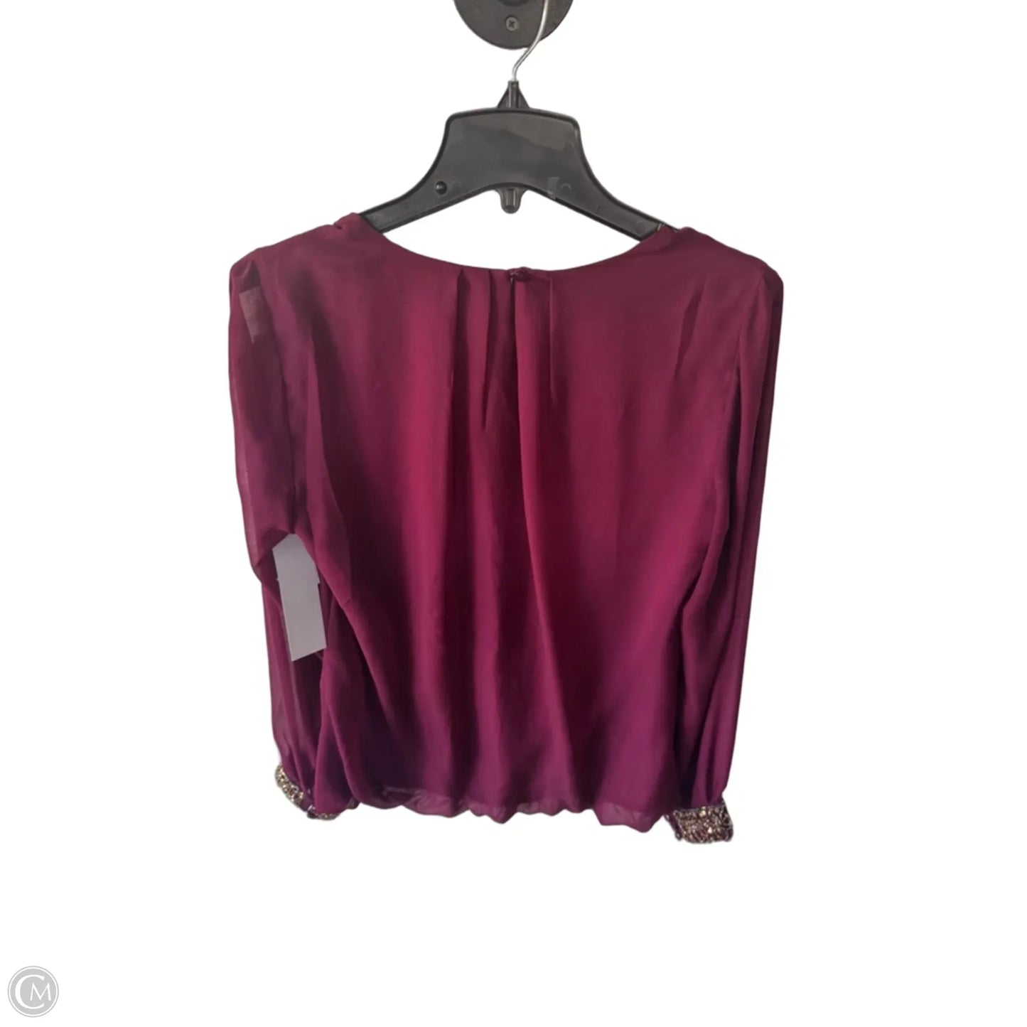 Blouse Long Sleeve By Dressbarn In Red, Size: S