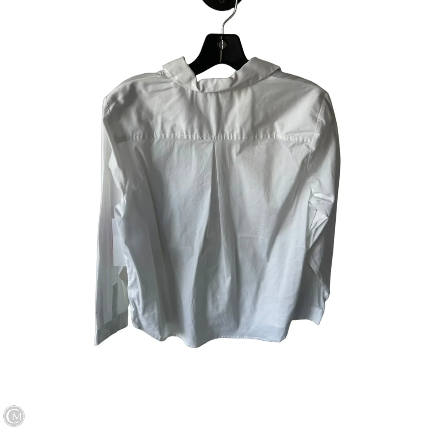 Blouse Long Sleeve By Nine West In White, Size: L
