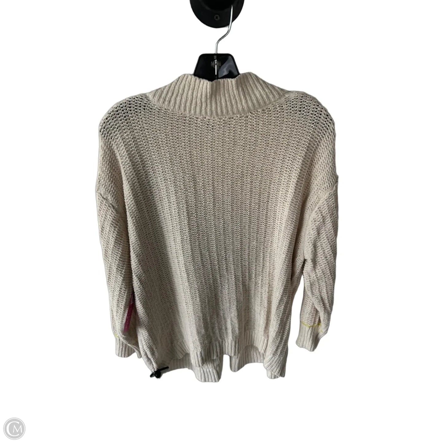 Sweater By Cabi In Cream & Yellow, Size: M