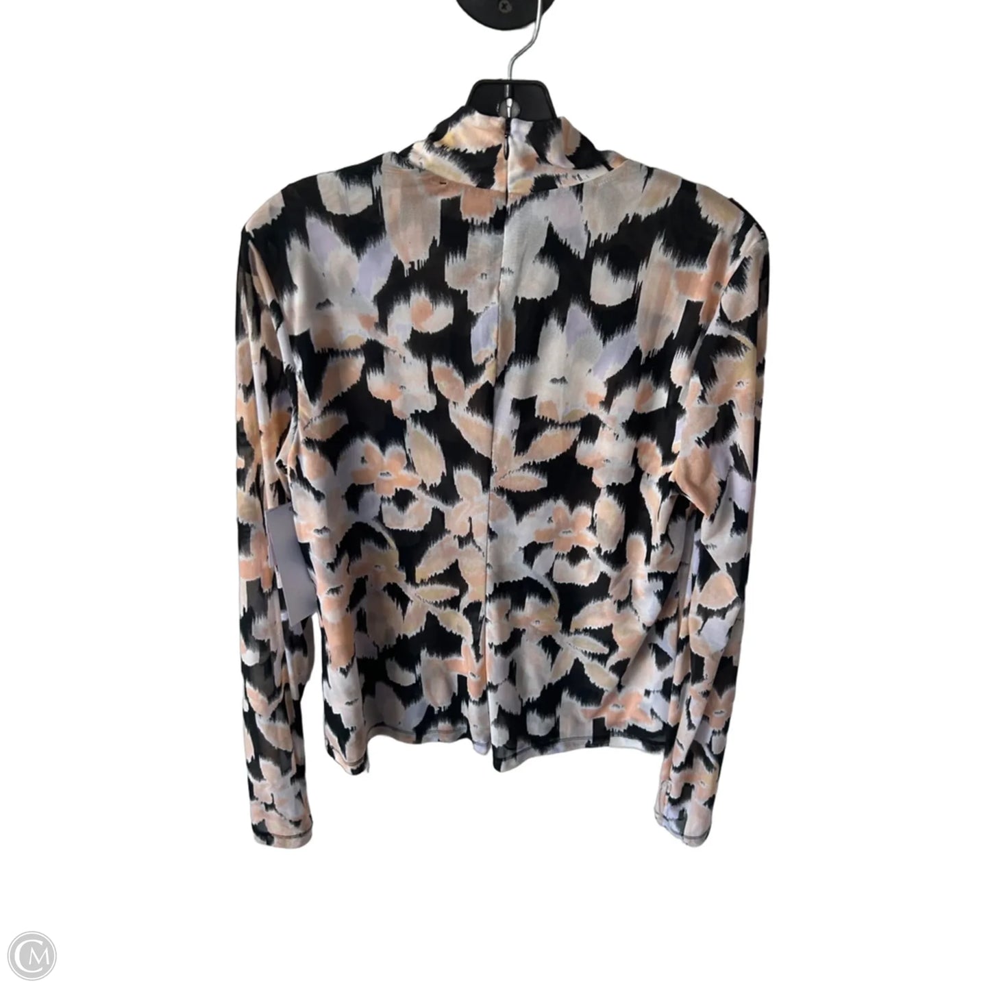 Top Long Sleeve By Cabi In Black & Orange, Size: M