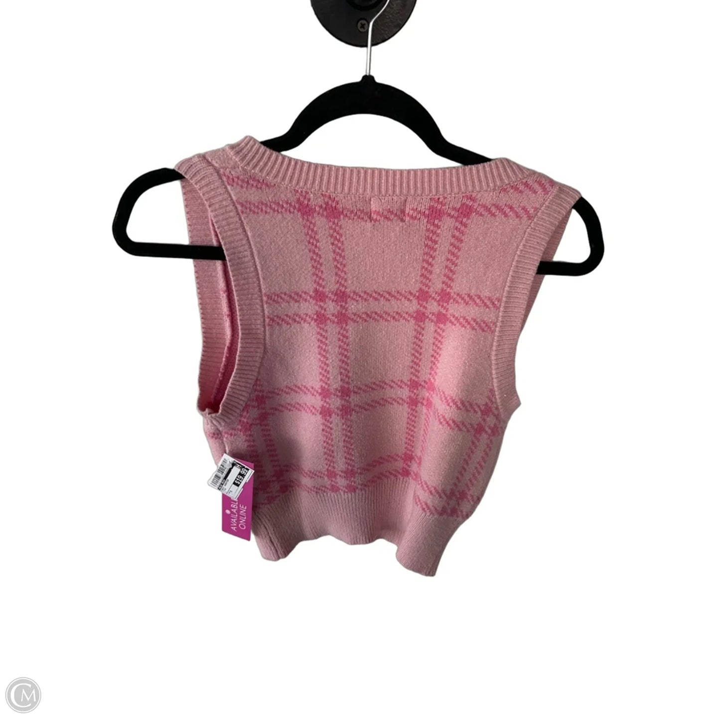 Vest Sweater By Blue Rain In Pink, Size: S
