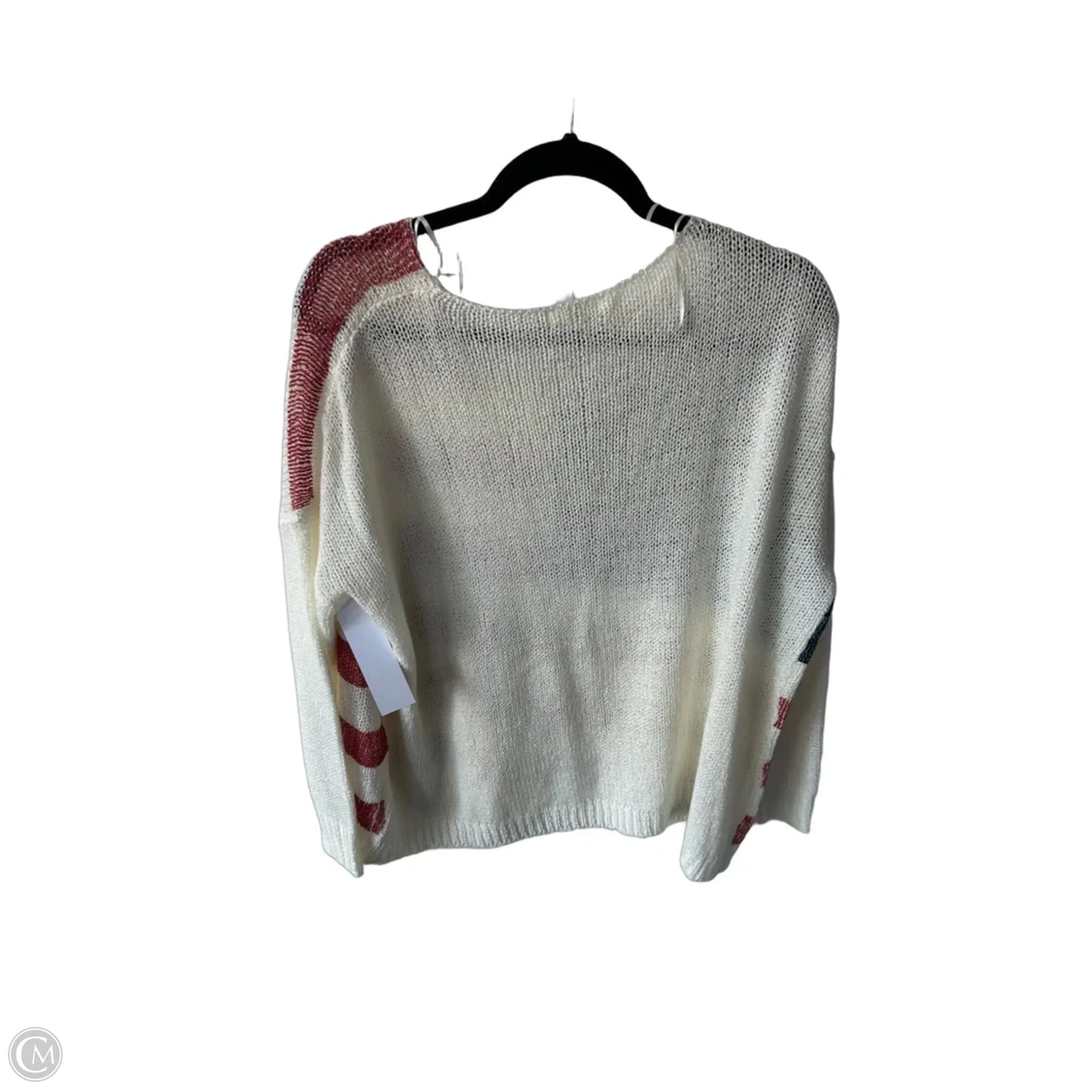 Sweater By Miracle In Blue & Red & White, Size: S