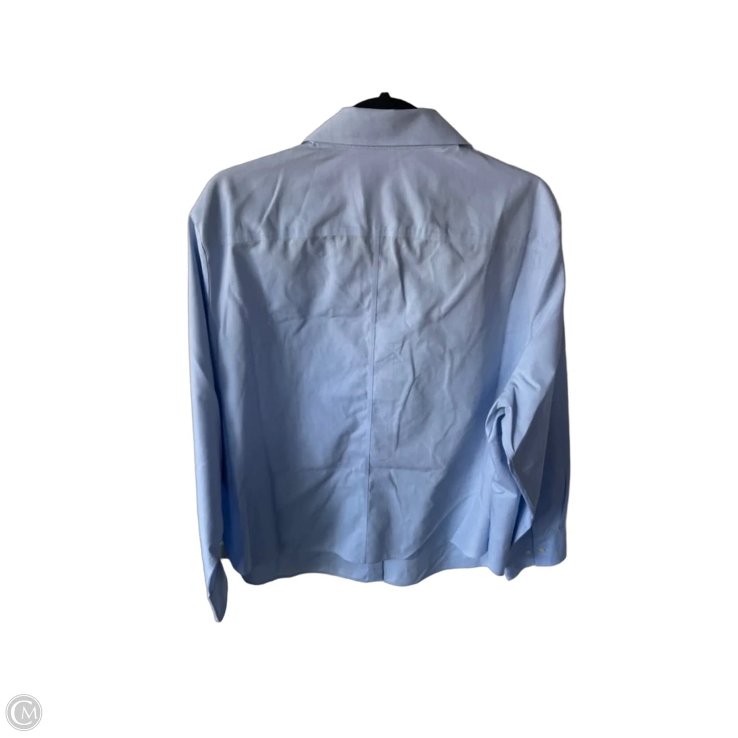 Blouse Long Sleeve By August Max Woman In Blue, Size: 2x