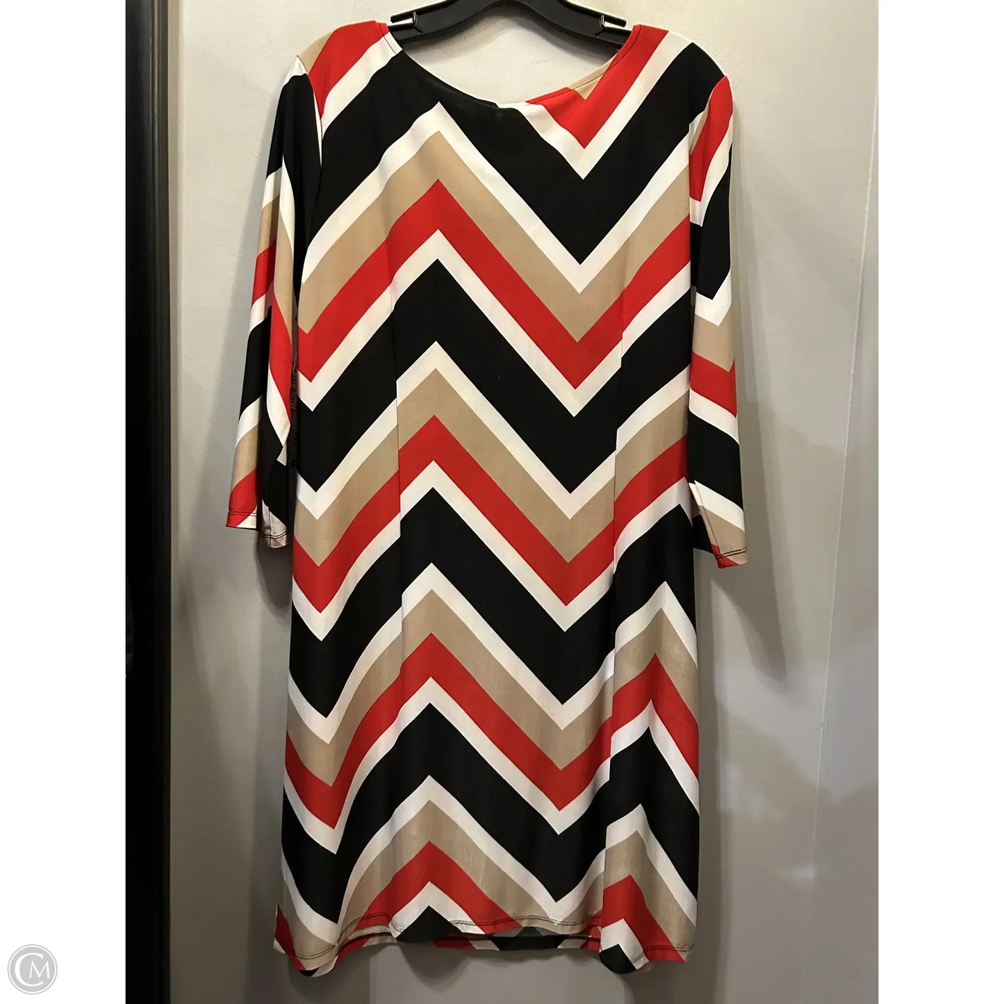 Tunic Long Sleeve By Tacera In Black & Red, Size: Xlp