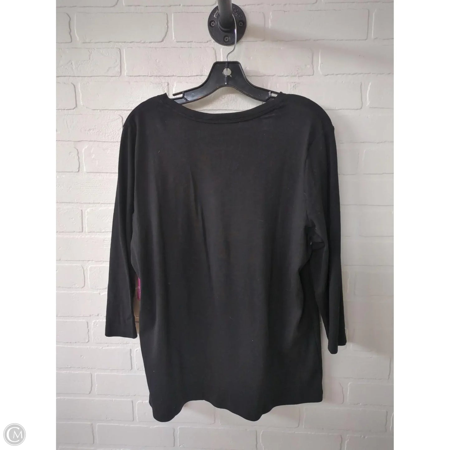 Top 3/4 Sleeve Basic By St Johns Bay In Black, Size: Xl