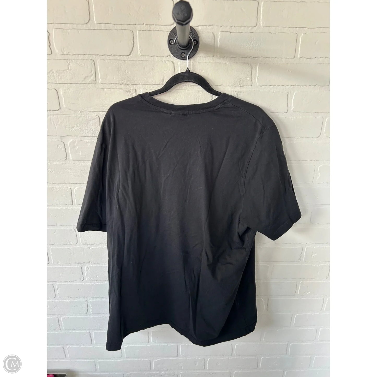 Athletic Top Short Sleeve By Adidas In Black & White, Size: 2x