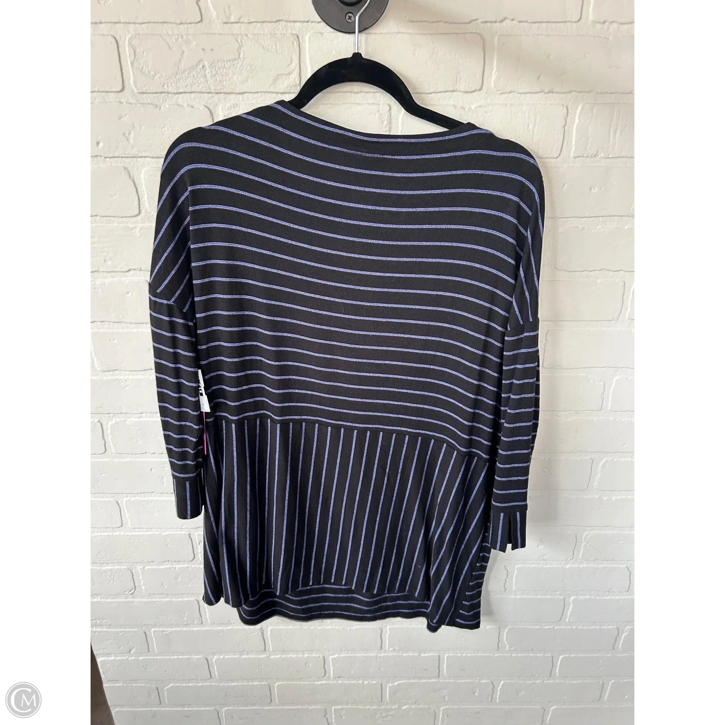 Top Long Sleeve By J. Jill In Black & Purple, Size: M