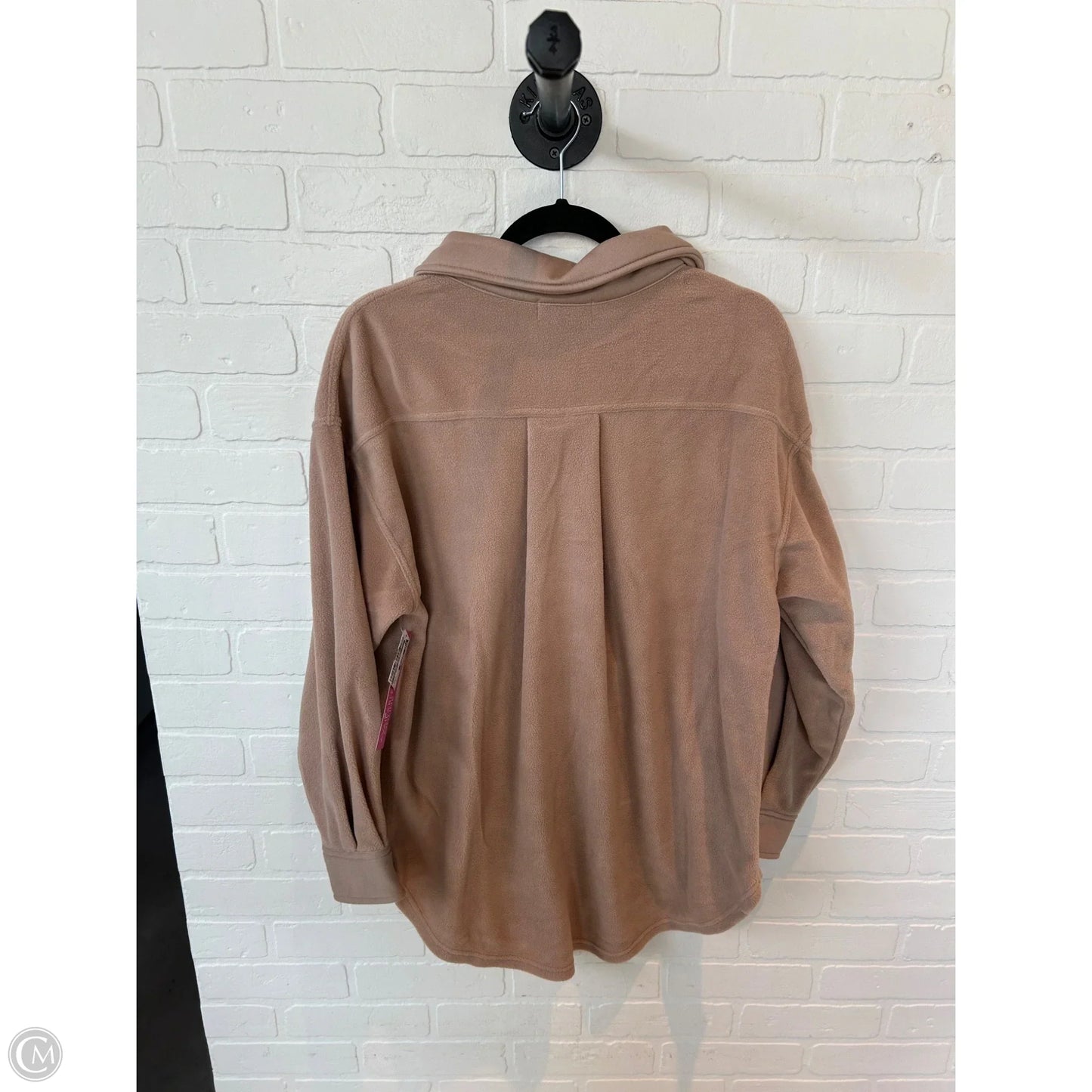 Jacket Shirt By Clothes Mentor In Tan, Size: S