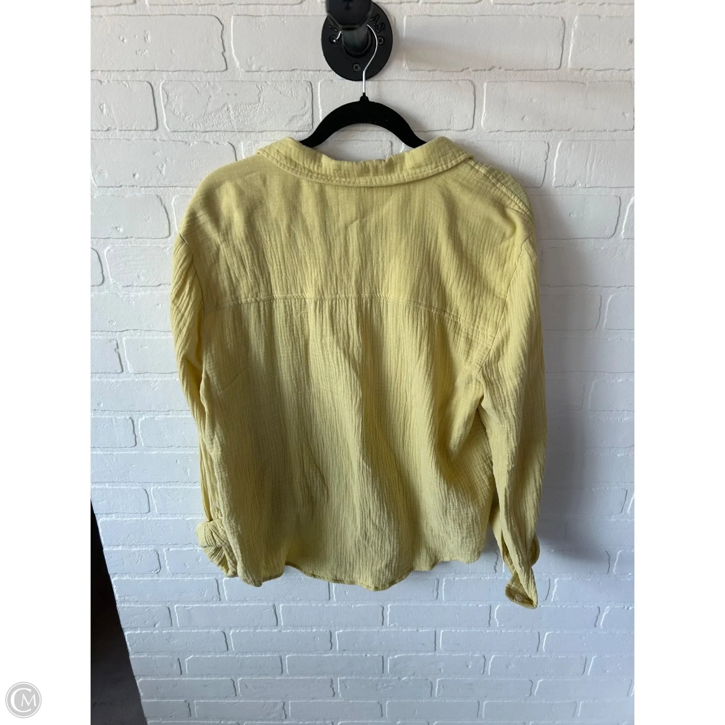 Top Long Sleeve By Beachlunchlounge In Yellow, Size: L