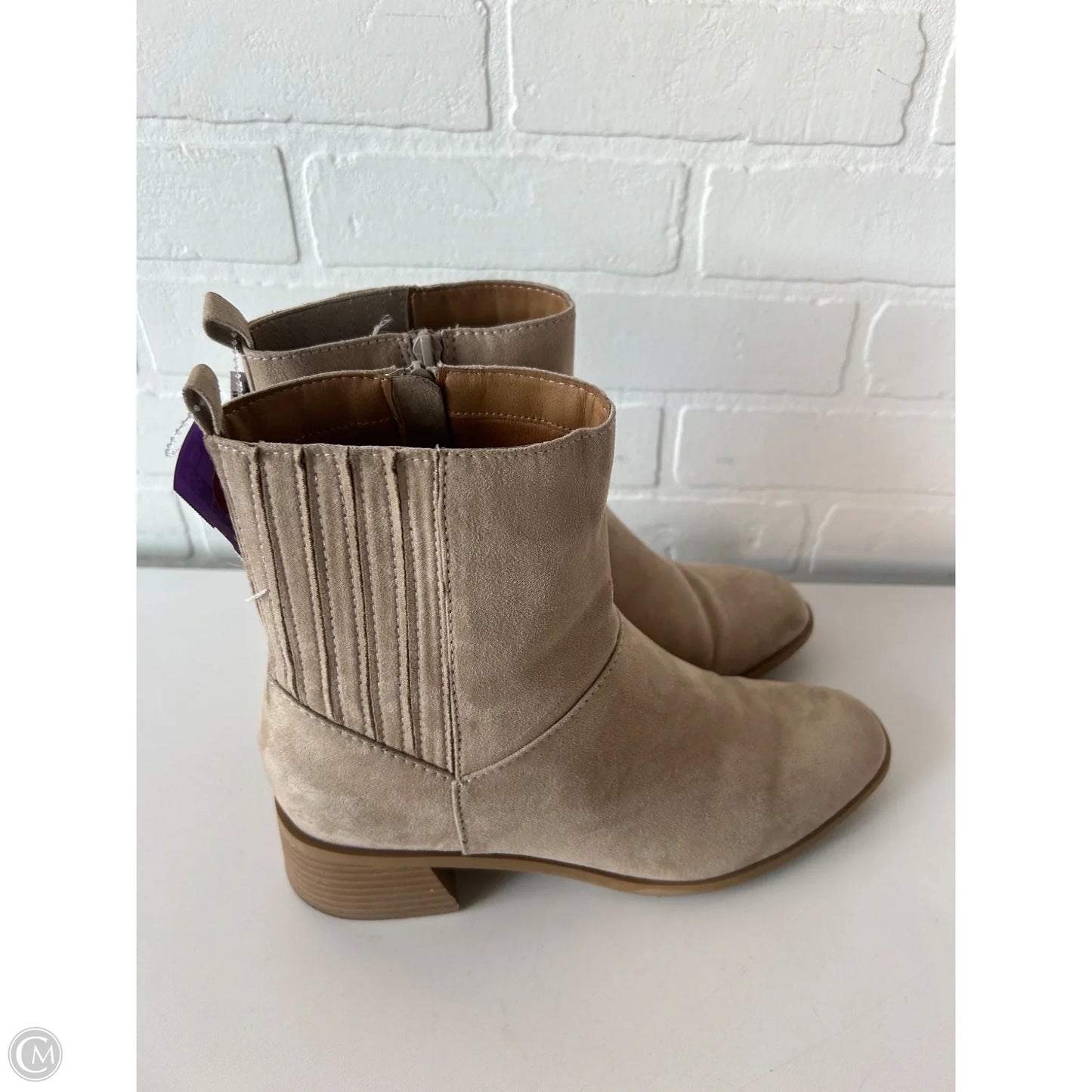 Boots Ankle Heels By Universal Thread In Tan, Size: 10