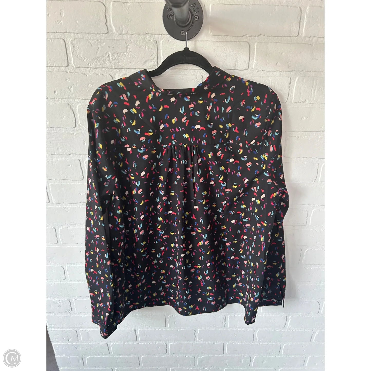 Top Long Sleeve By Cabi In Black & Pink, Size: L