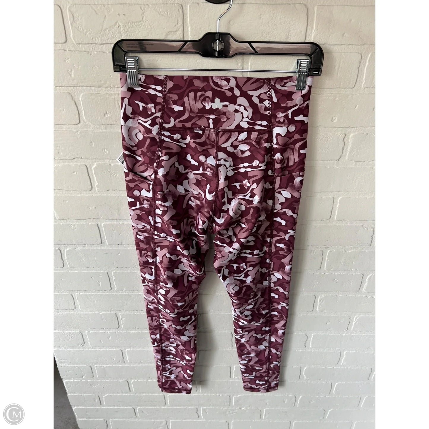 Athletic Leggings By Tek Gear In Red & White, Size: 8