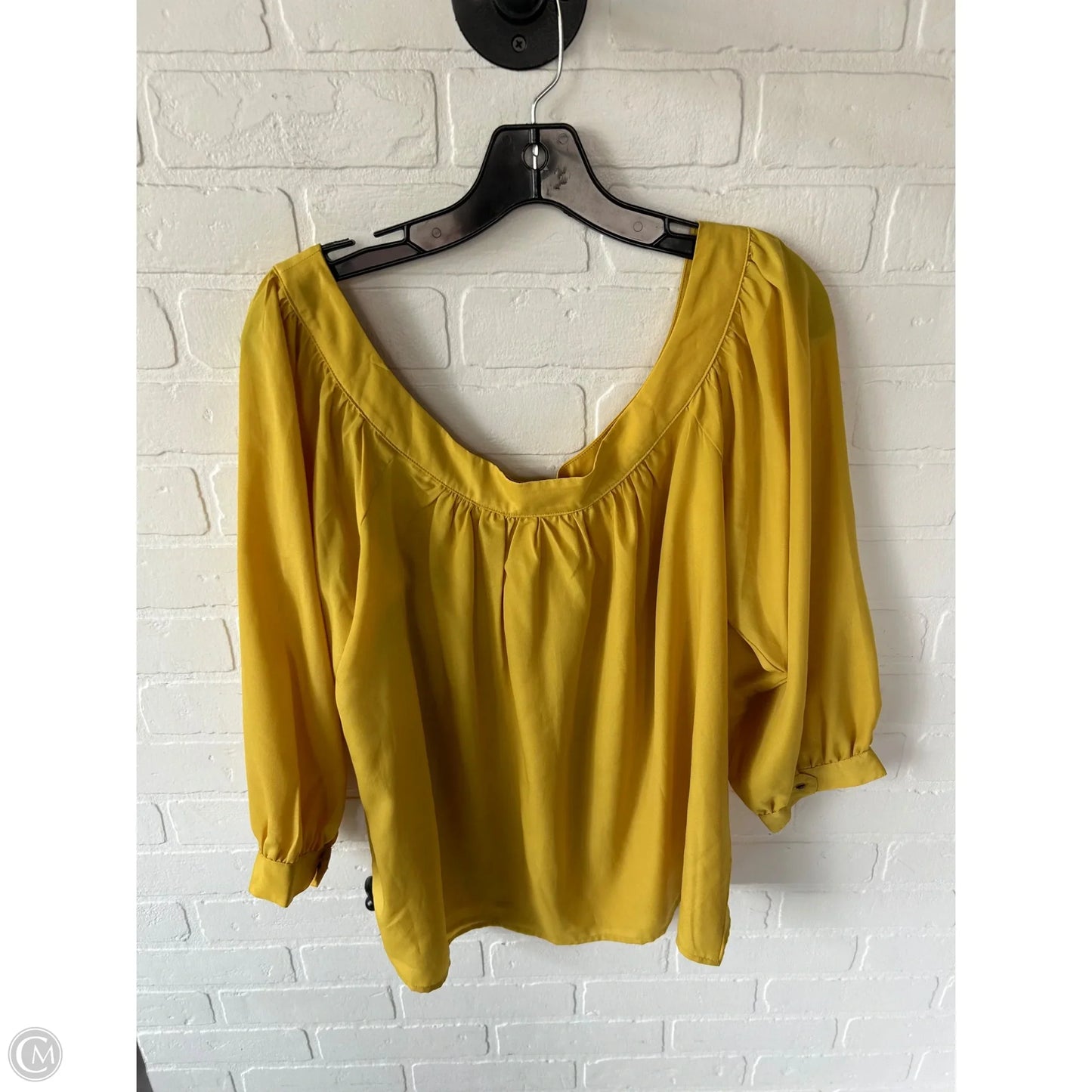 Top Long Sleeve By Maeve In Yellow, Size: L