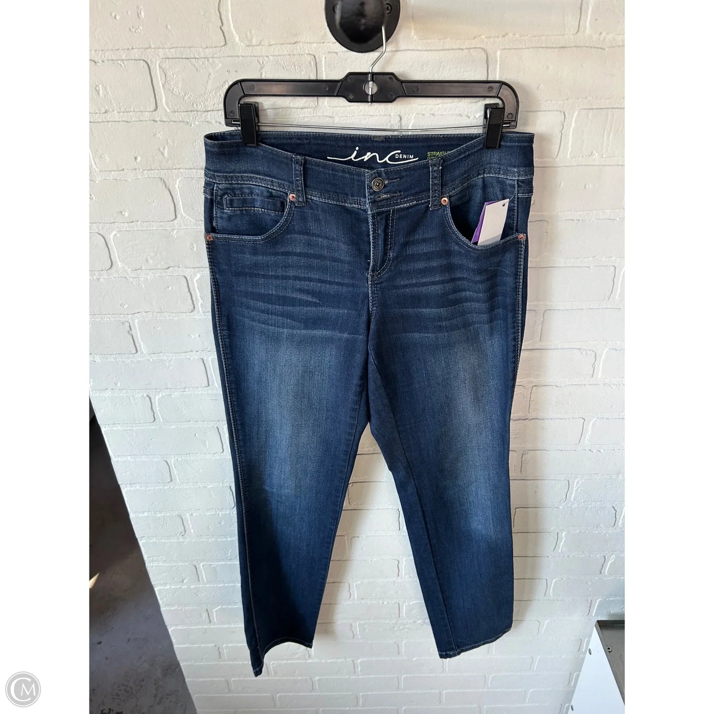Jeans Straight By Inc In Blue Denim, Size: 6