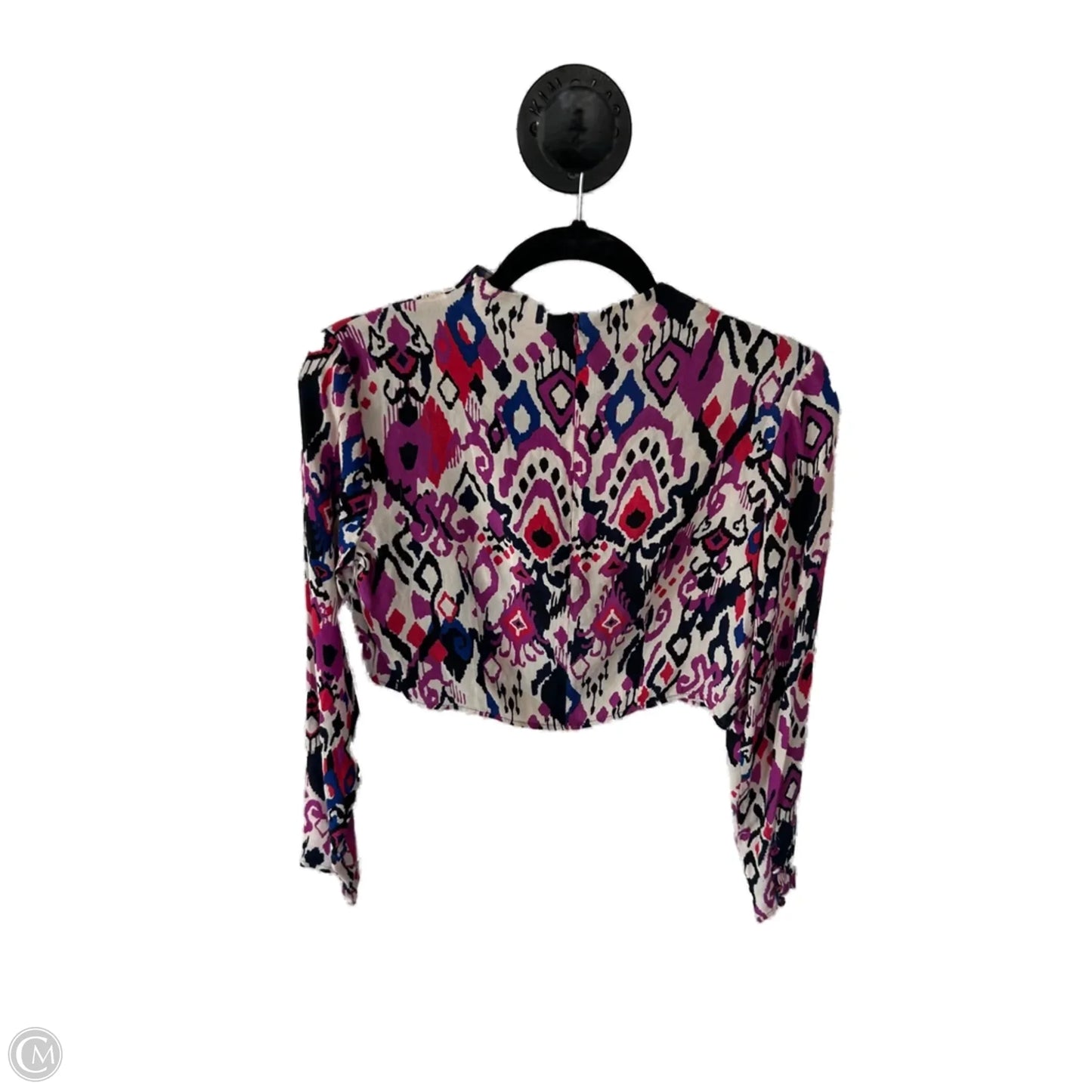 Top Long Sleeve By Zara In Purple & Tan, Size: Xs