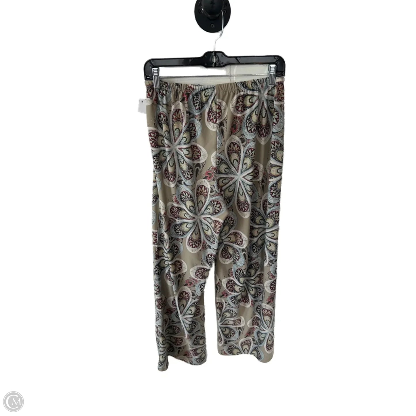 Pants Lounge By Melissa Paige In Tan & White, Size: 12