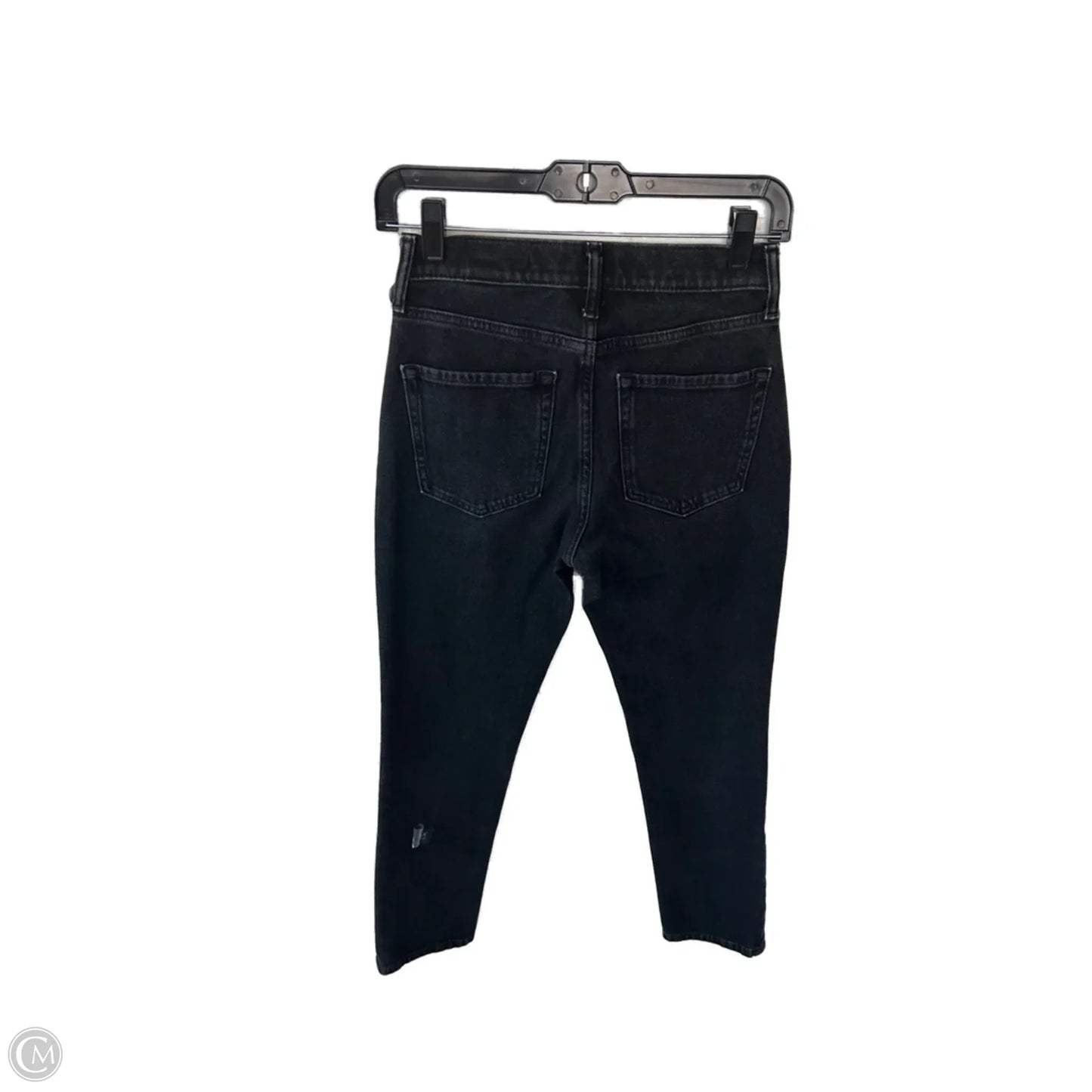 Jeans Straight By Banana Republic In Black Denim, Size: 2