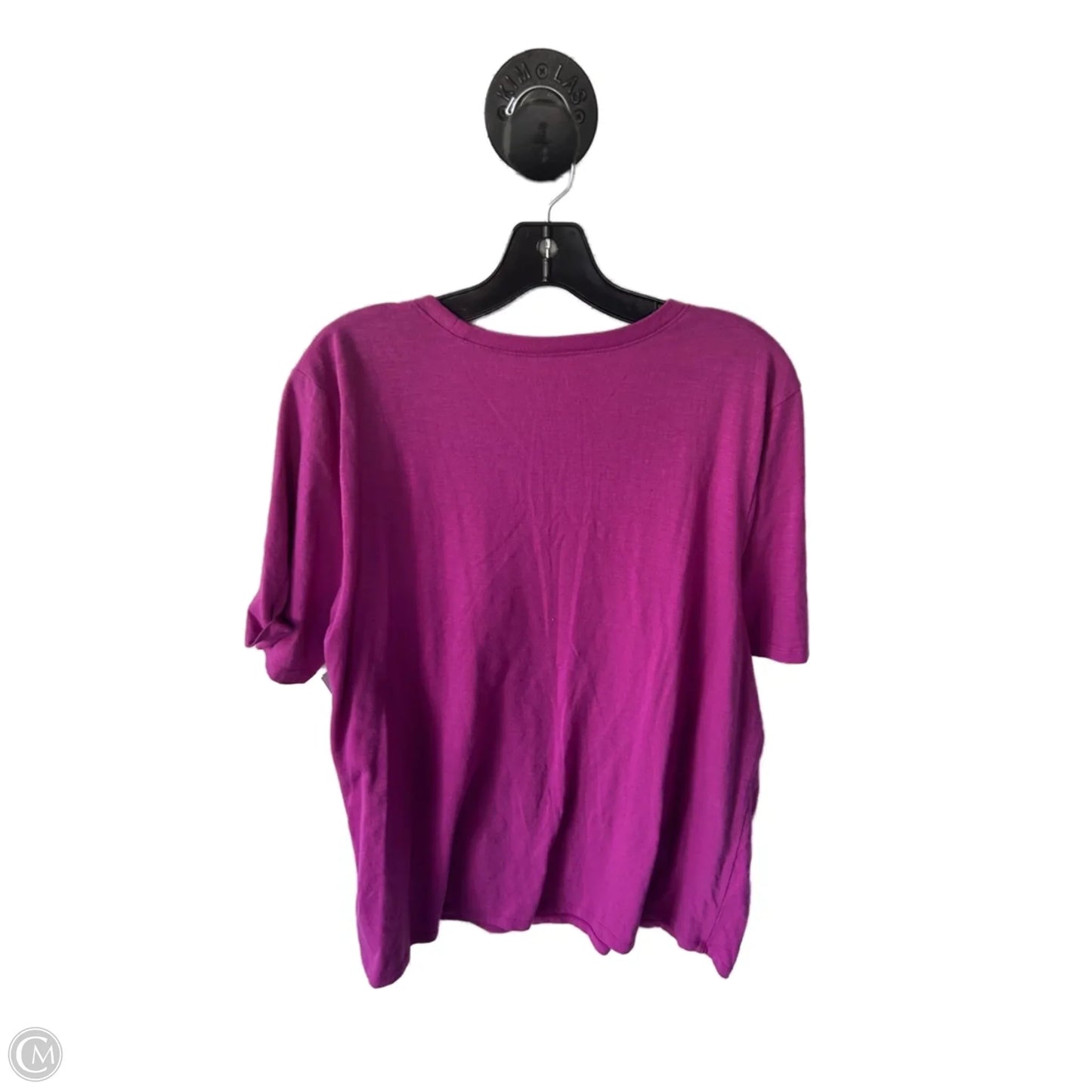 Top Short Sleeve Basic By Lane Bryant In Purple, Size: 1x
