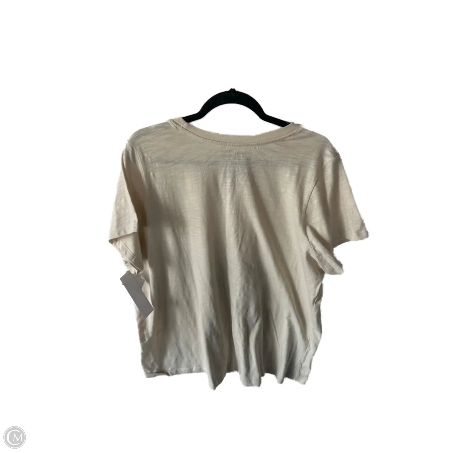 Top Short Sleeve Basic By Clothes Mentor In Tan, Size: 1x