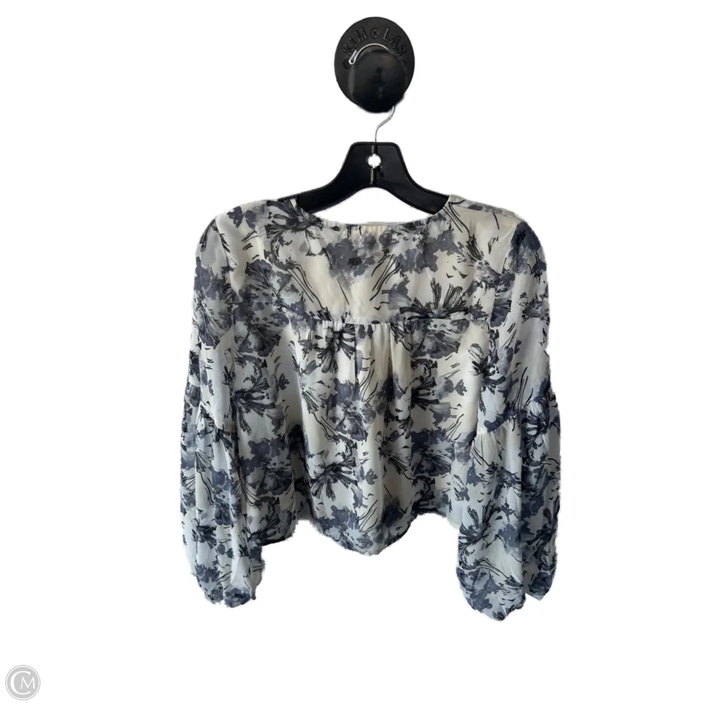 Top Long Sleeve By Promesa In Grey & Tan, Size: M