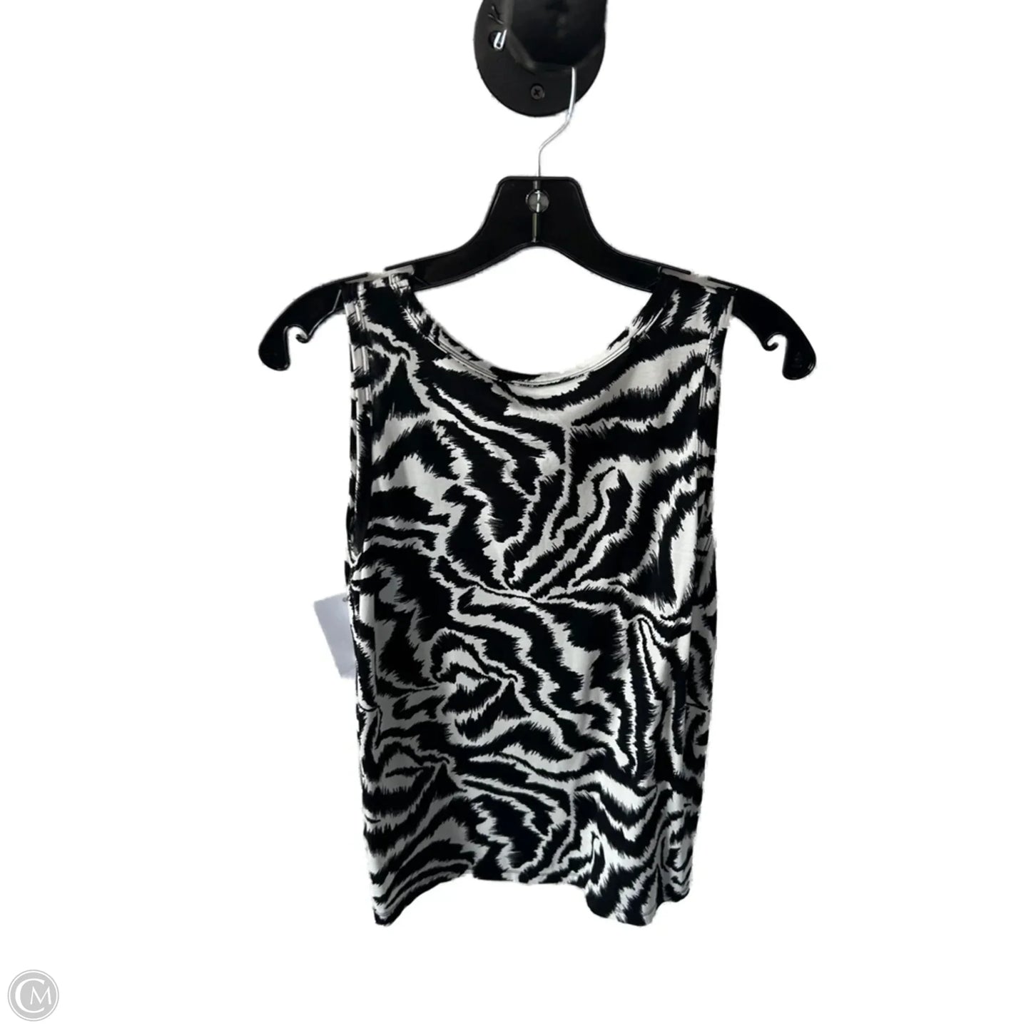 Top Sleeveless Basic By Nine West In Black & White, Size: M