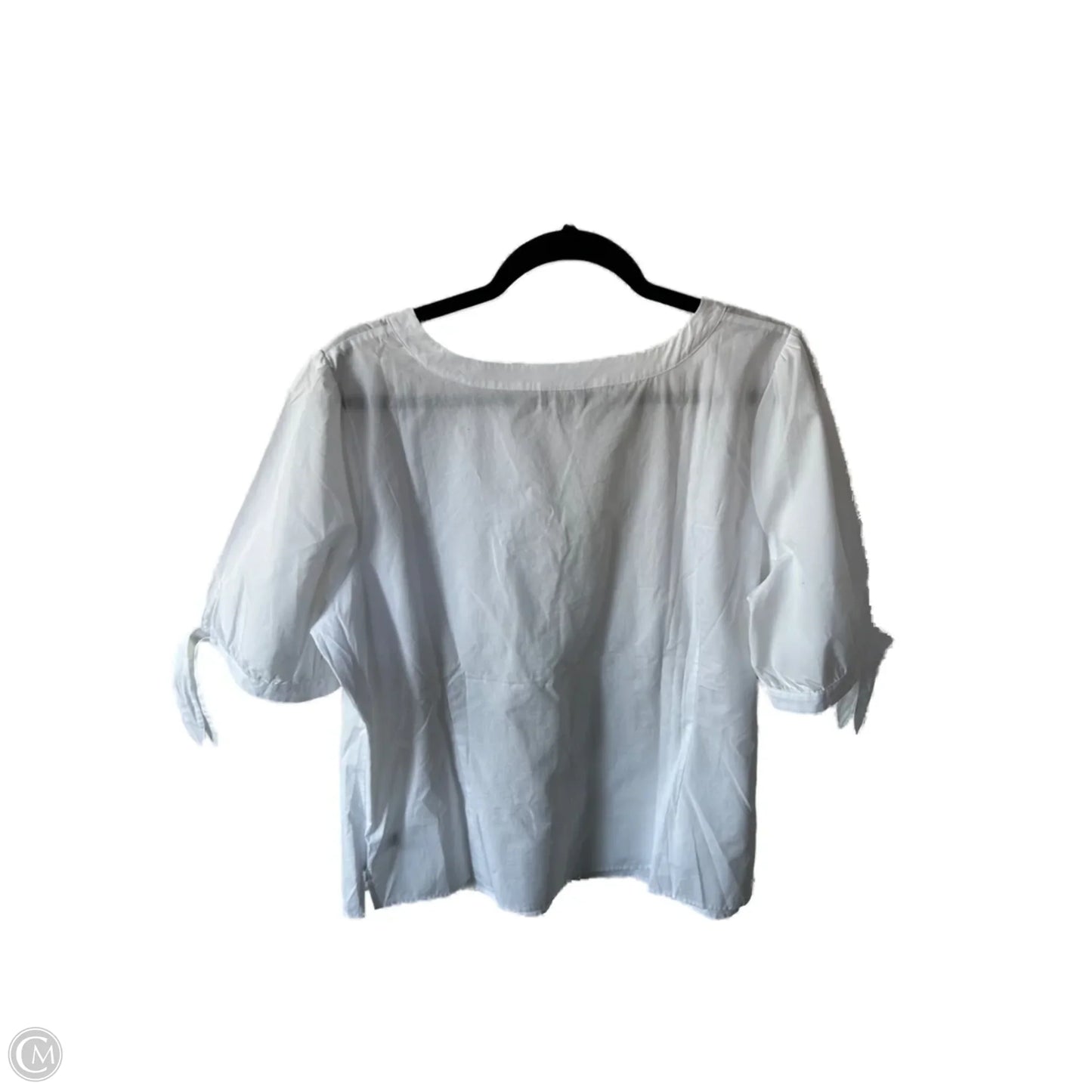 Top Short Sleeve By Talbots In White, Size: 1x