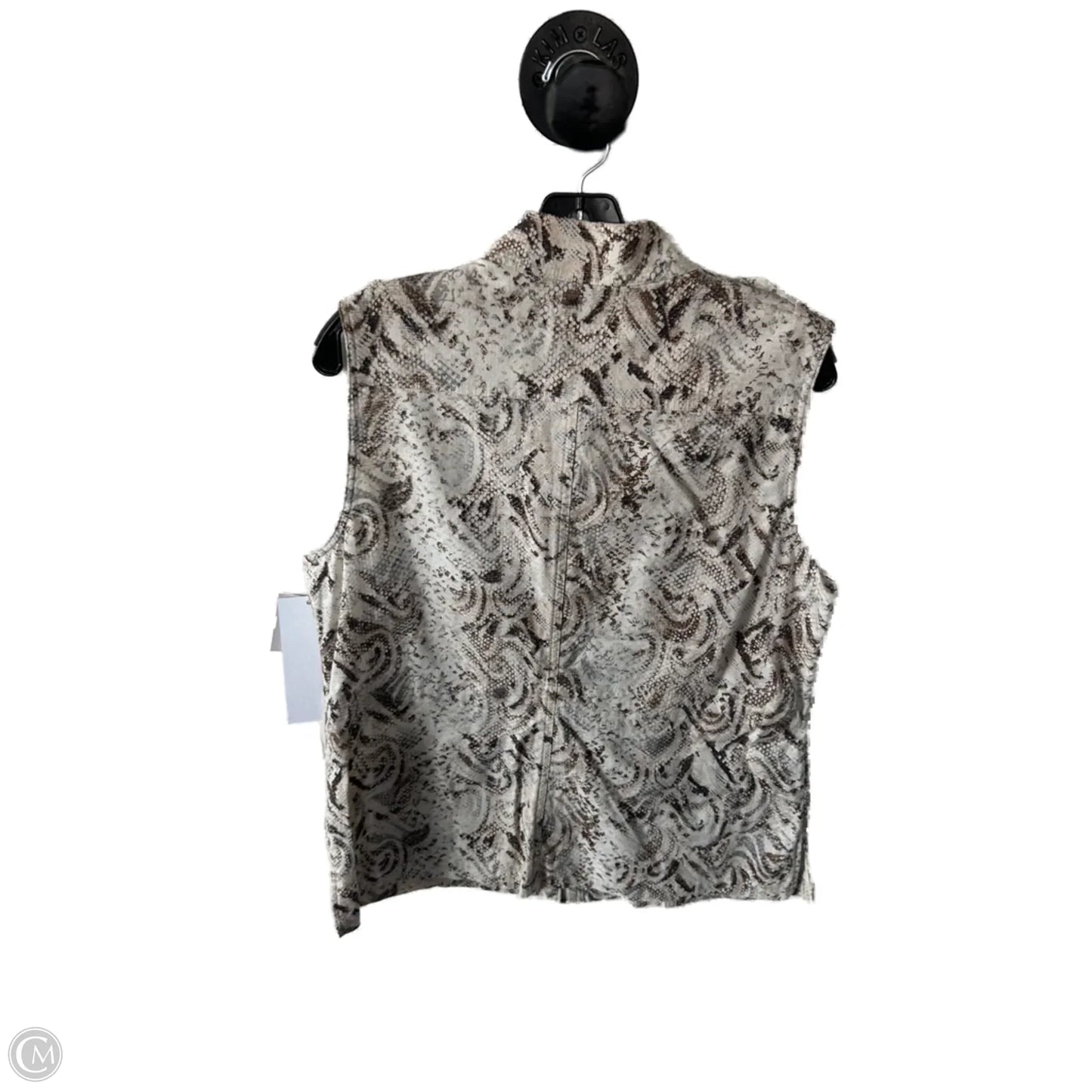 Vest Other By Chicos In Brown & Cream, Size: L