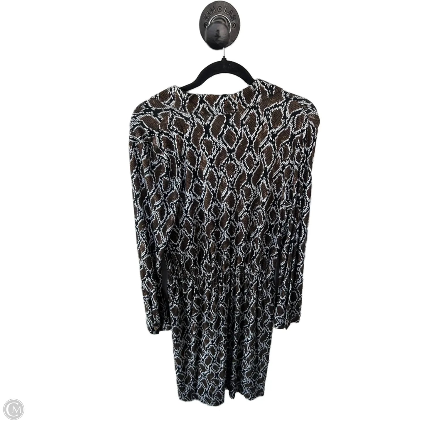 Dress Casual Midi By Michael By Michael Kors In Snakeskin Print, Size: M