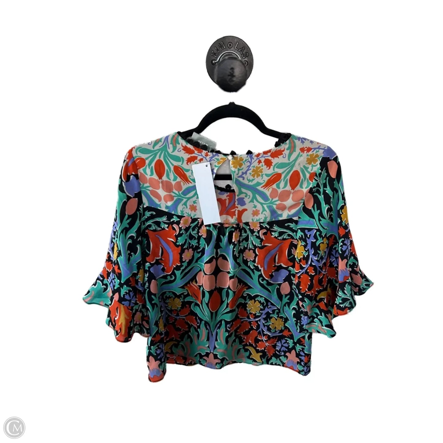 Top Short Sleeve By Maeve In Black & Orange, Size: Xs